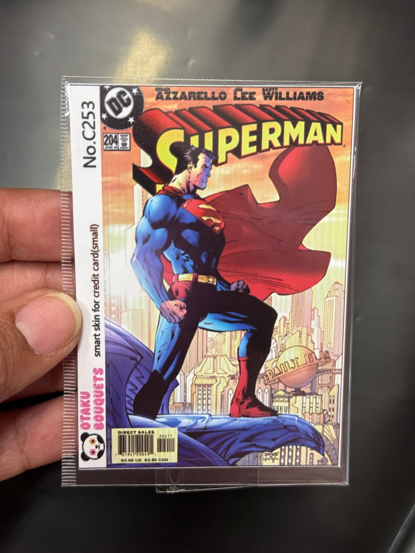 Super Alien Comic Book Cover Credit Card Sticker