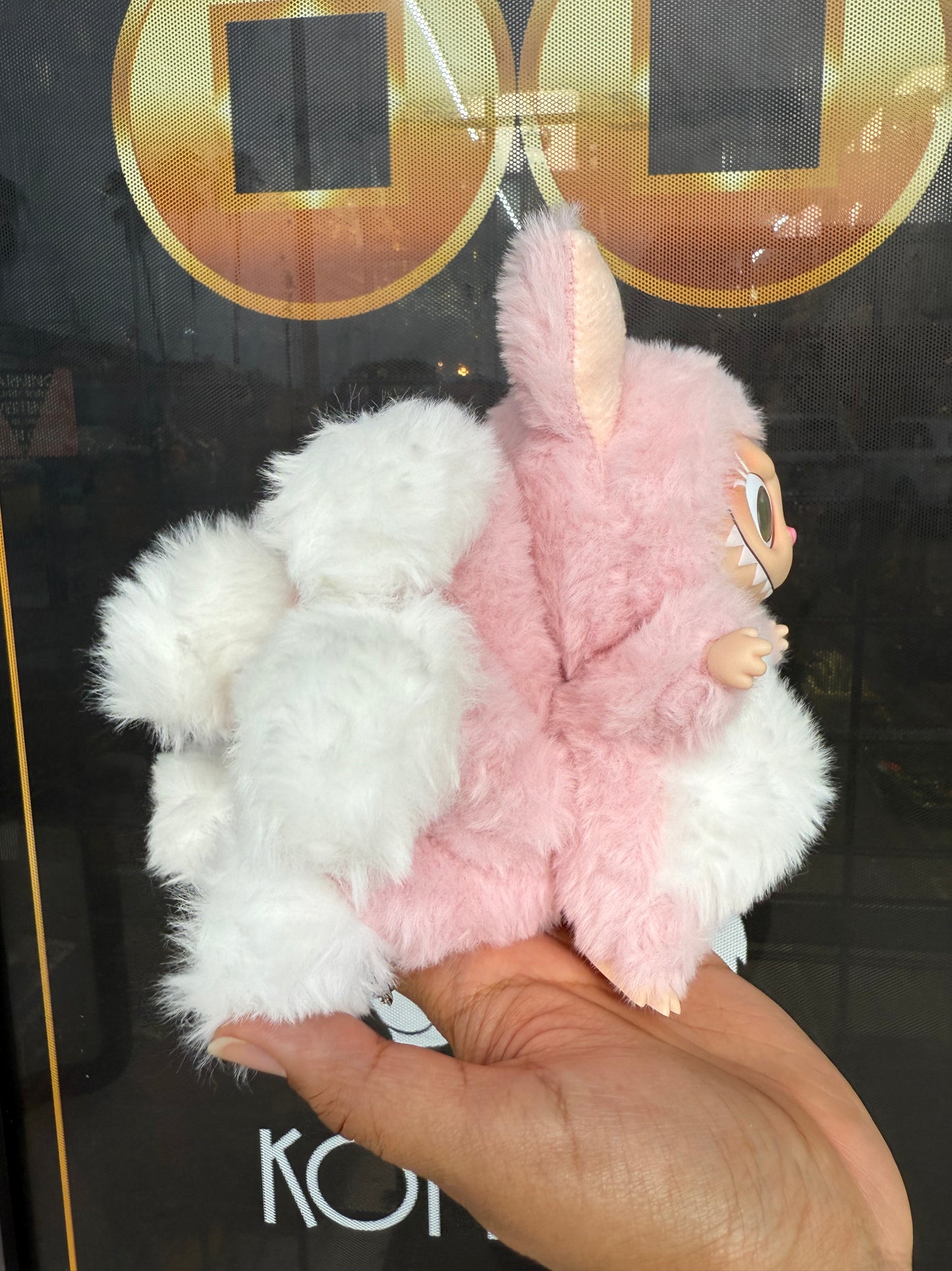 Pink Custom Nine-tailed Handmade Fluffy Labubu