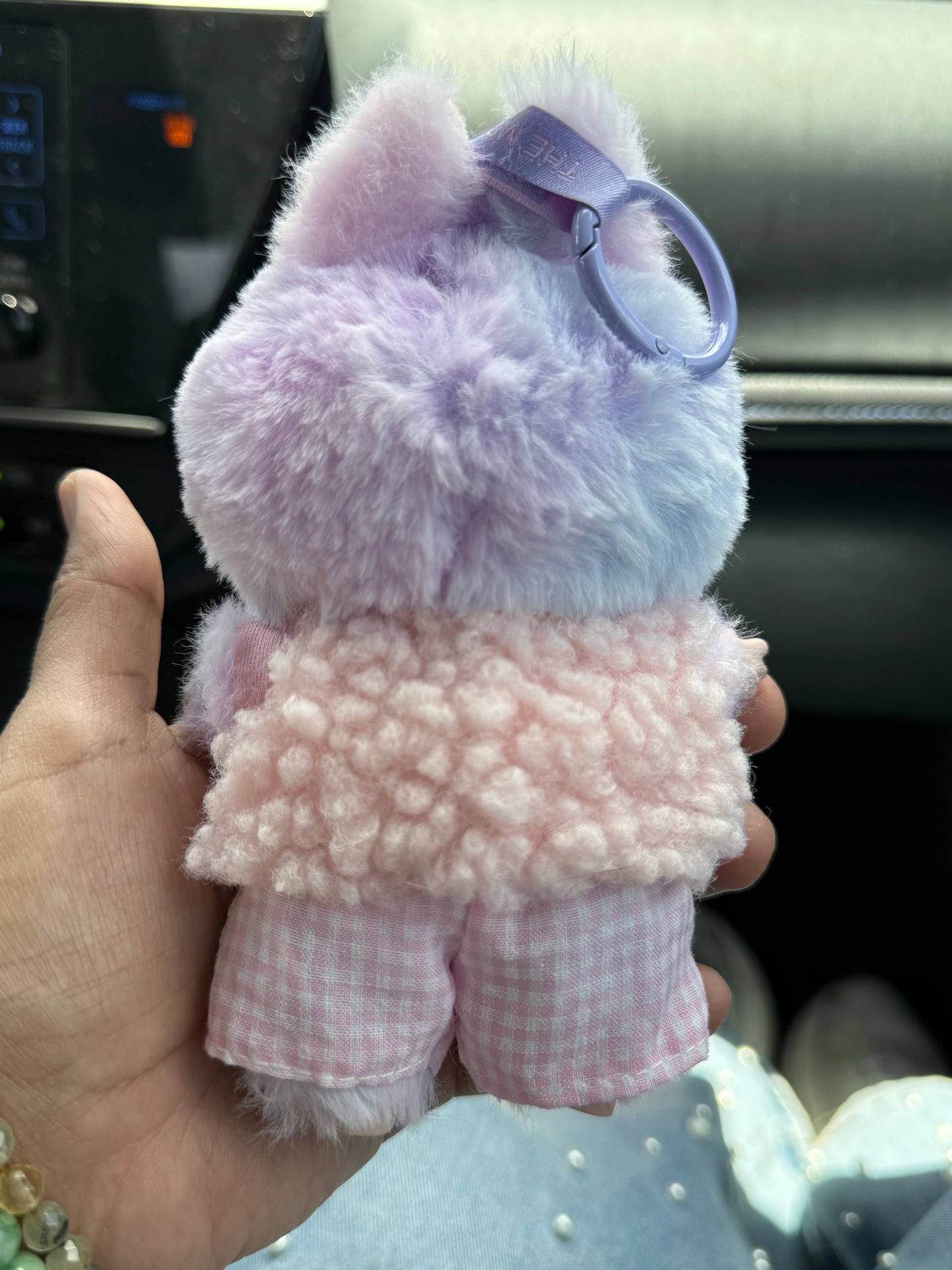 Pink or Green Fluffy Vest Kawaii Cute Doll Labubu Outfit Clothes 17cm