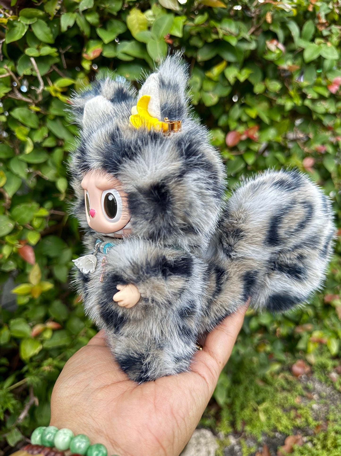 Leopard Cat Custom Handmade Fluffy Labubu