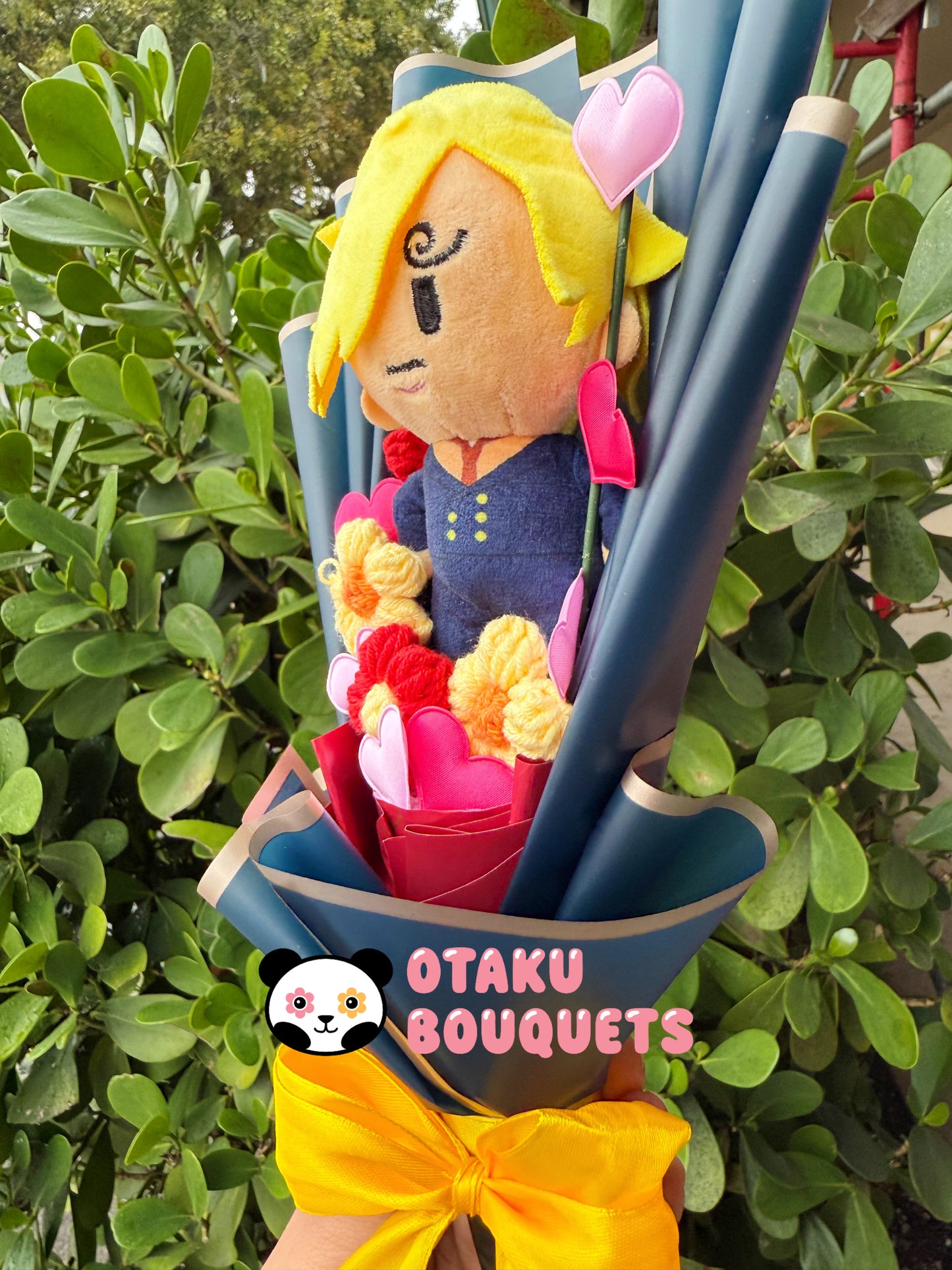Small Chef Pirate Crochet Flower Anime Plush Bouquet