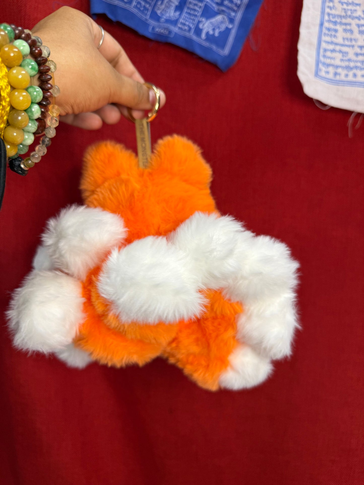 Orange Custom Nine-tailed Handmade Fluffy Labubu