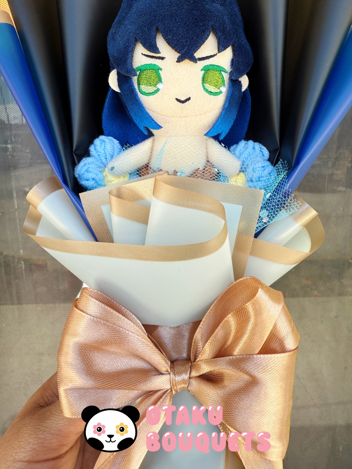 Small Kawaii Japanese Plushie Inosuke Demon Slayer Plush Bouquet