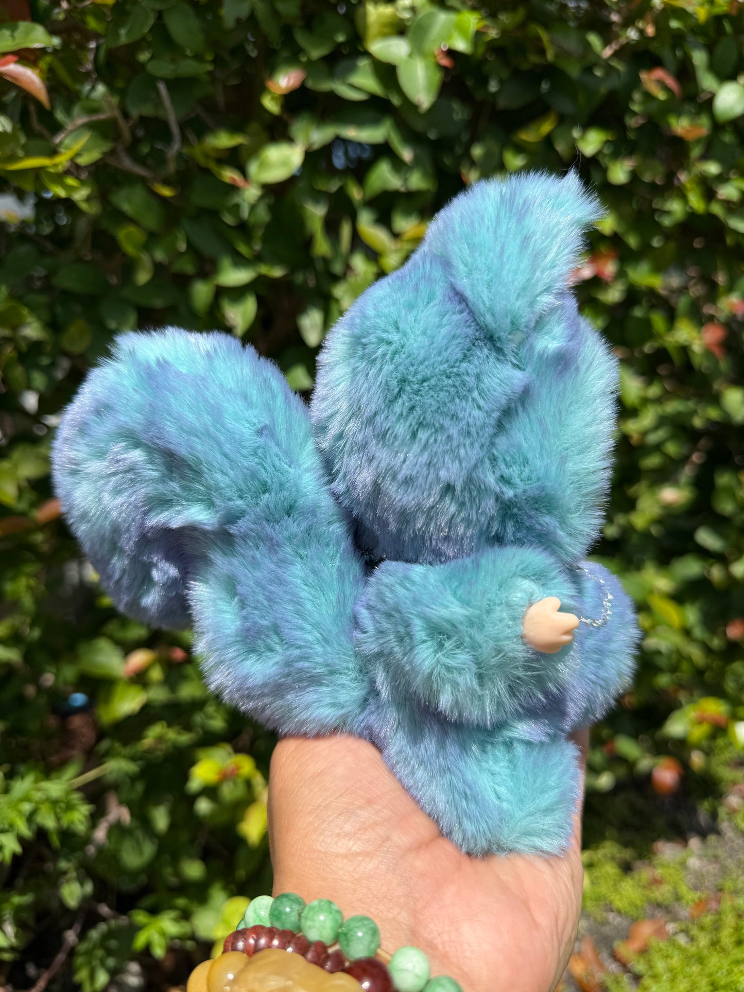 Squirrel Two Toned Blue and Purple Custom Handmade Fluffy Labubu