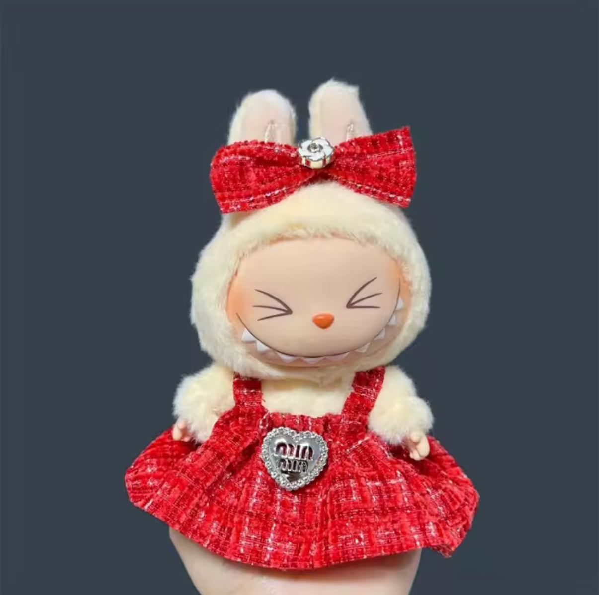 Miu Miu Dress Fancy Fashion Designer Kawaii Cute Doll Labubu Outfit Clothes 17cm
