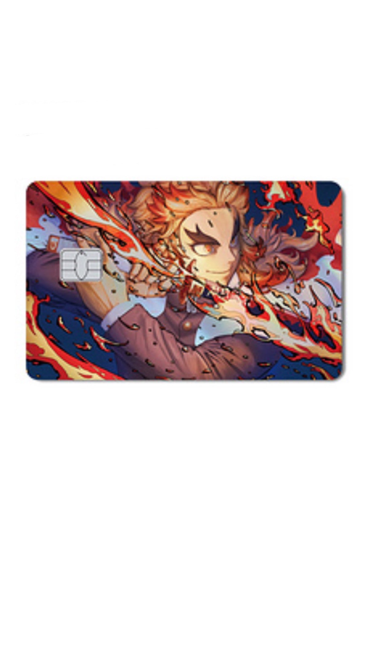 Ren Goku Fire Hashira Demon Slayer Holographic Credit Card Sticker