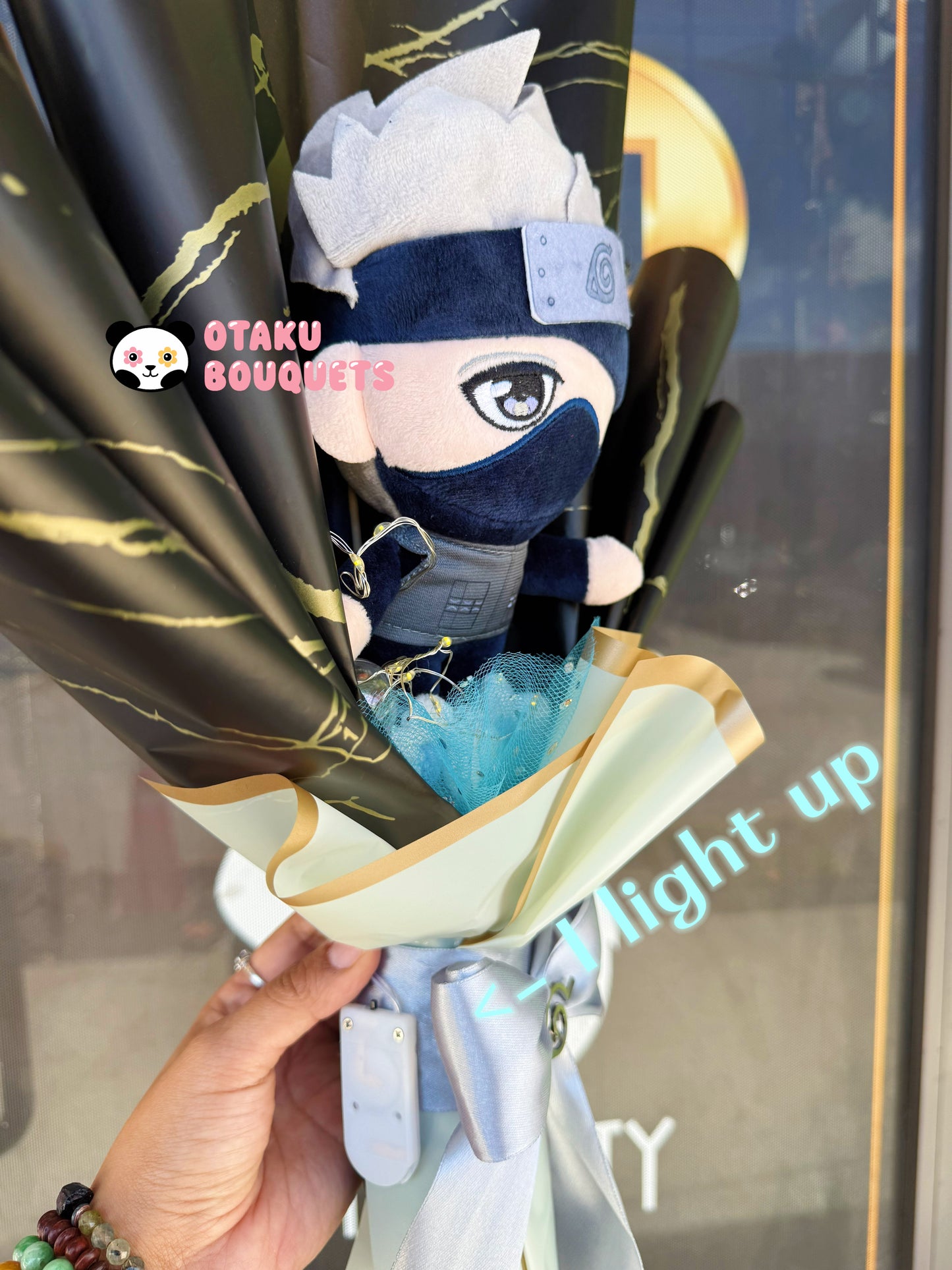 Japanese Plushie Kakashi Light Up Demon Slayer Plush Bouquet