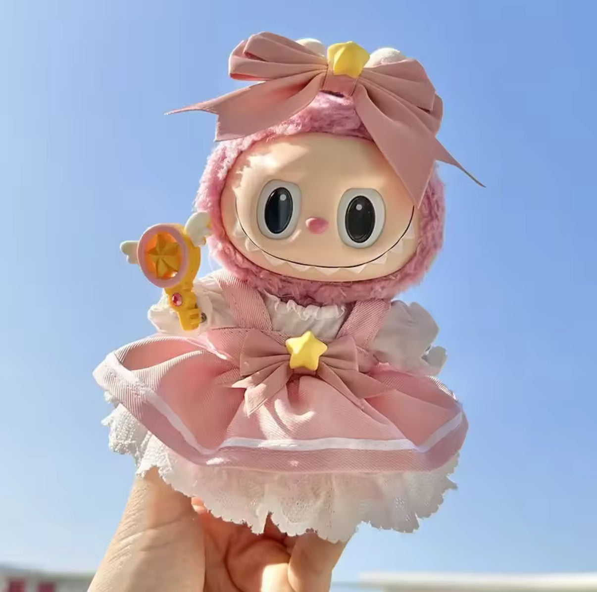 Sakura Card Captures Doll Labubu Anime Costume Cosplay Clothes 17cm
