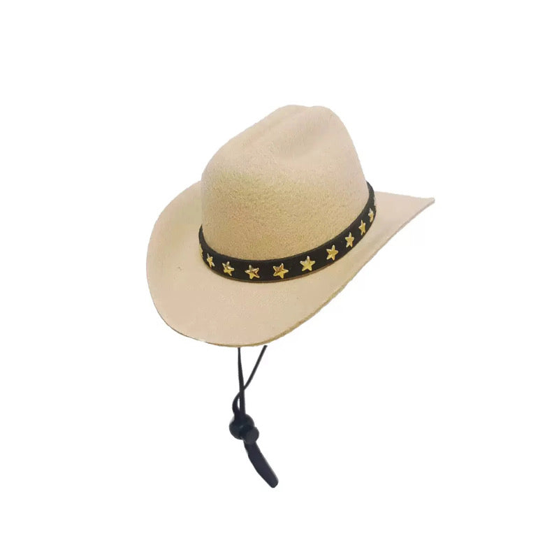 Cowboy Hat Fashion Kawaii Cute Doll Labubu Outfit Clothes 17cm