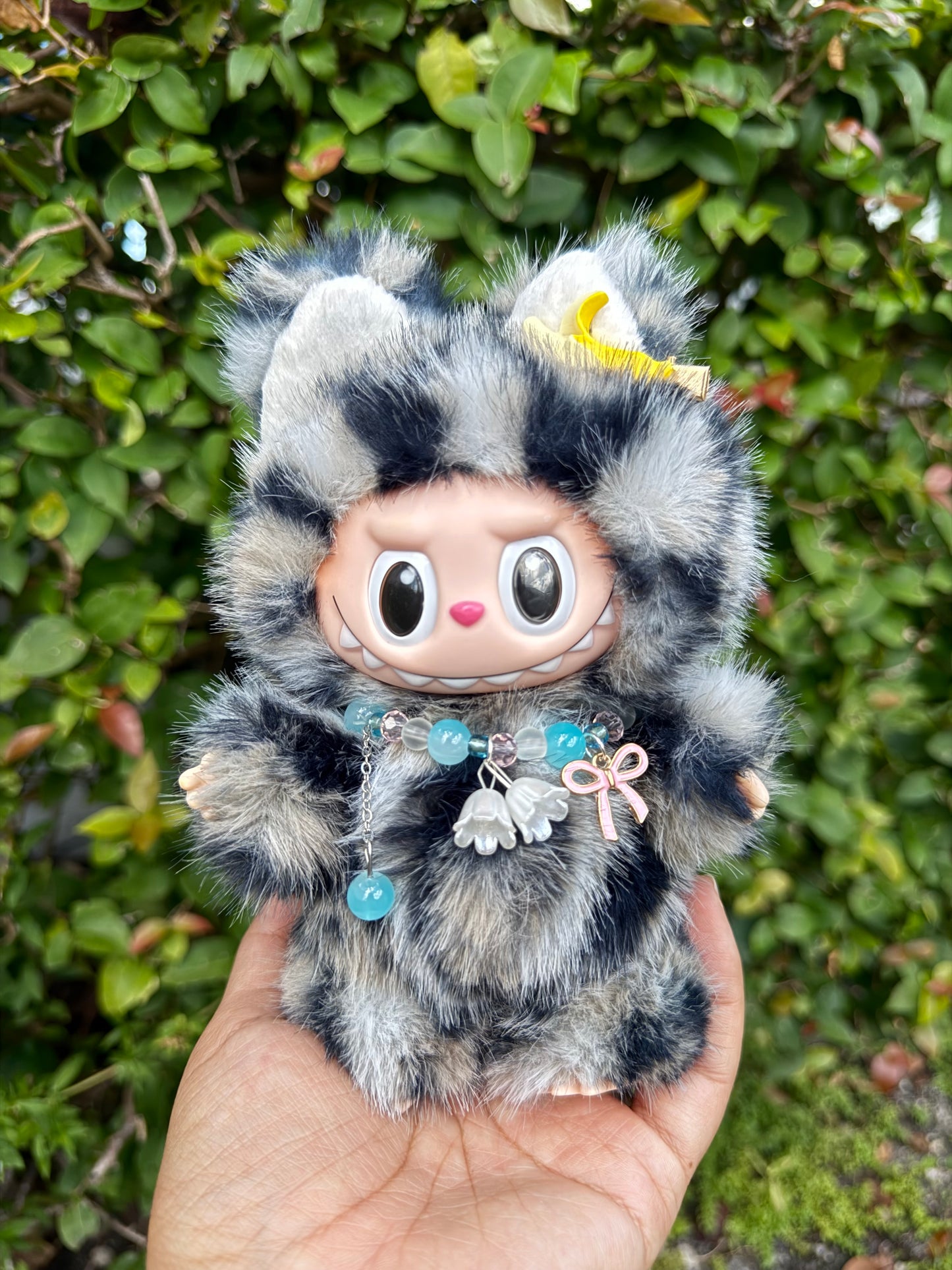 Leopard Cat Custom Handmade Fluffy Labubu