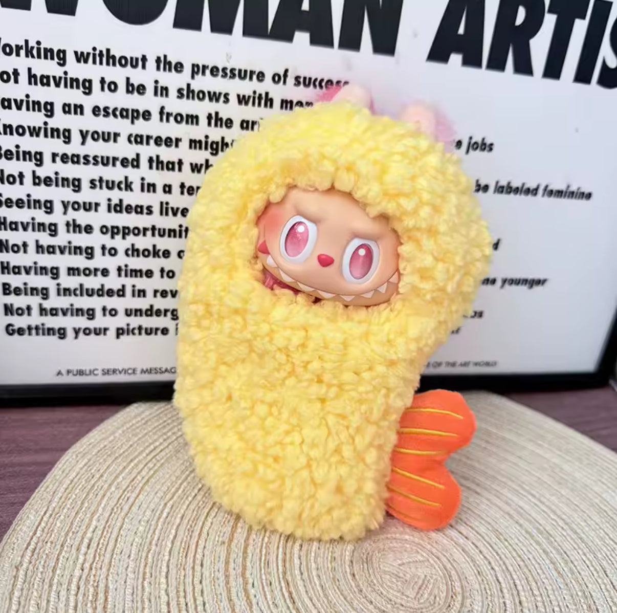 Fried Shrimp Doll Labubu Anime Costume Cosplay Clothes 17cm