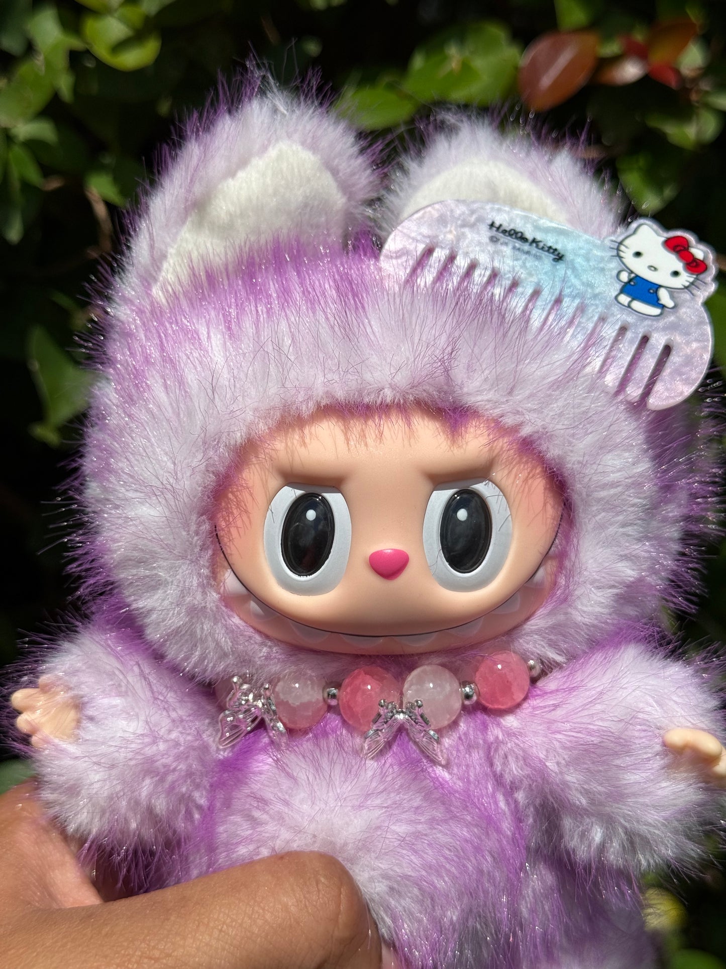 Two Toned Purple Kawaii Custom Handmade Fluffy Labubu