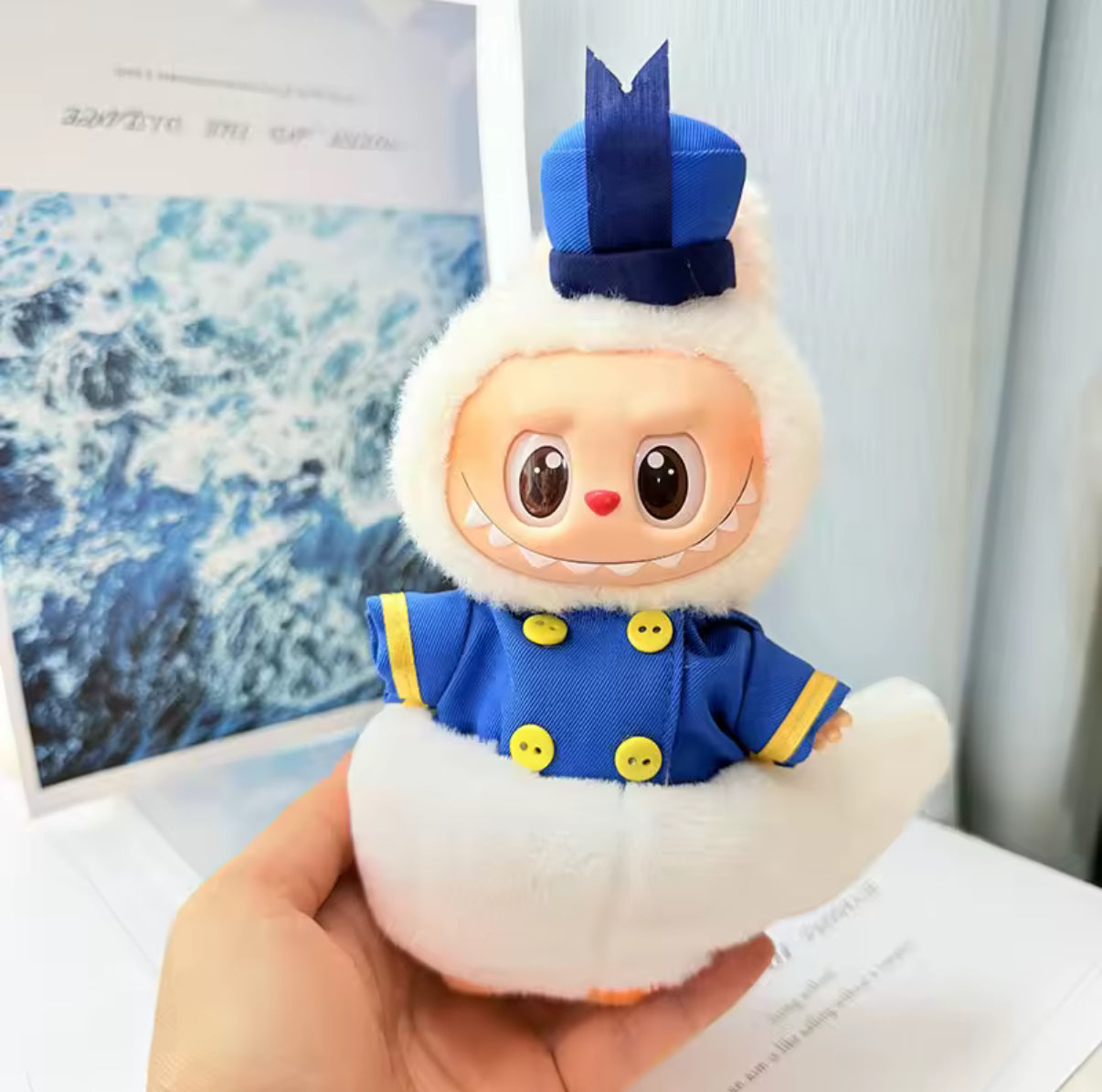 Donald Duck Kawaii Cute Doll Labubu Anime Costume Cosplay Clothes 17cm