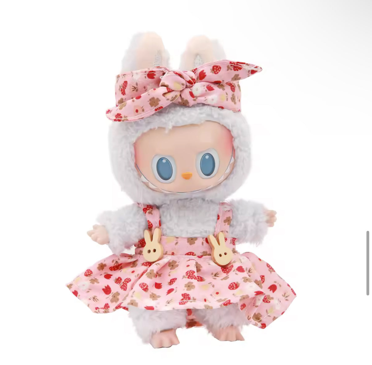 Cute Flower Bunny Sundress Dress Kawaii Cute Doll Labubu Outfit Clothes 17cm