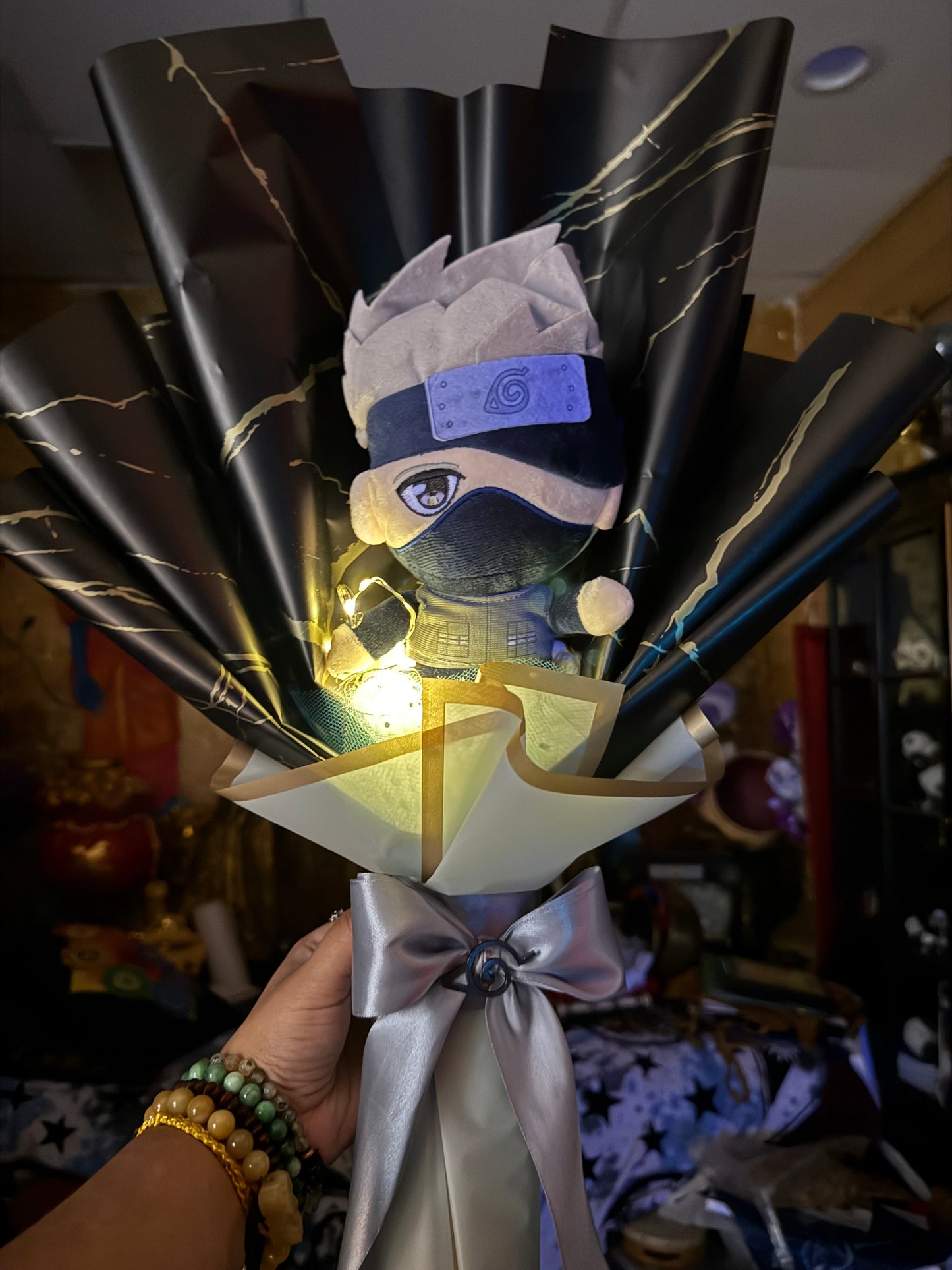 Japanese Plushie Kakashi Light Up Demon Slayer Plush Bouquet