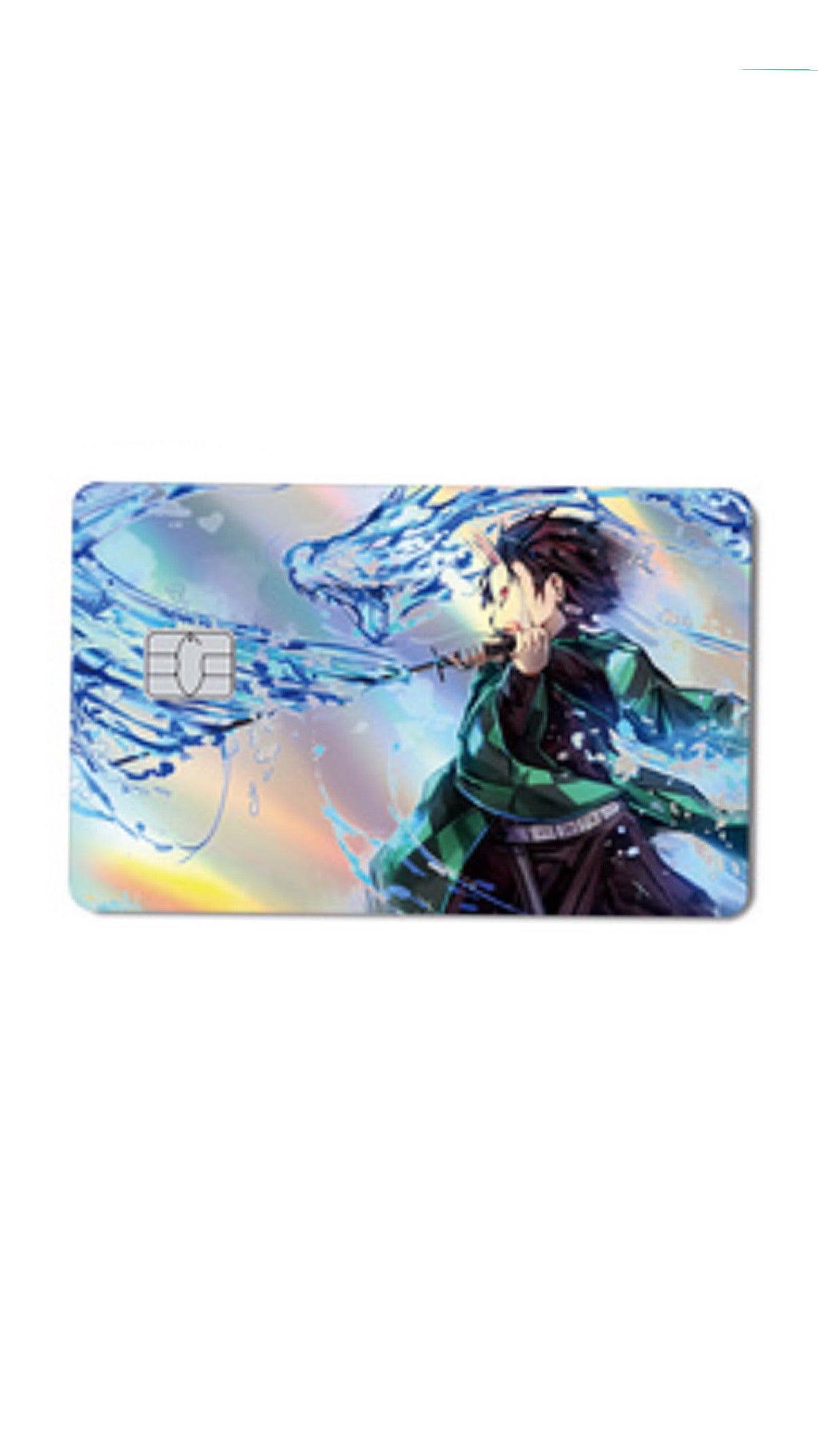 Tanjiro Water Style Holographic Demon Slayer Credit Card Sticker