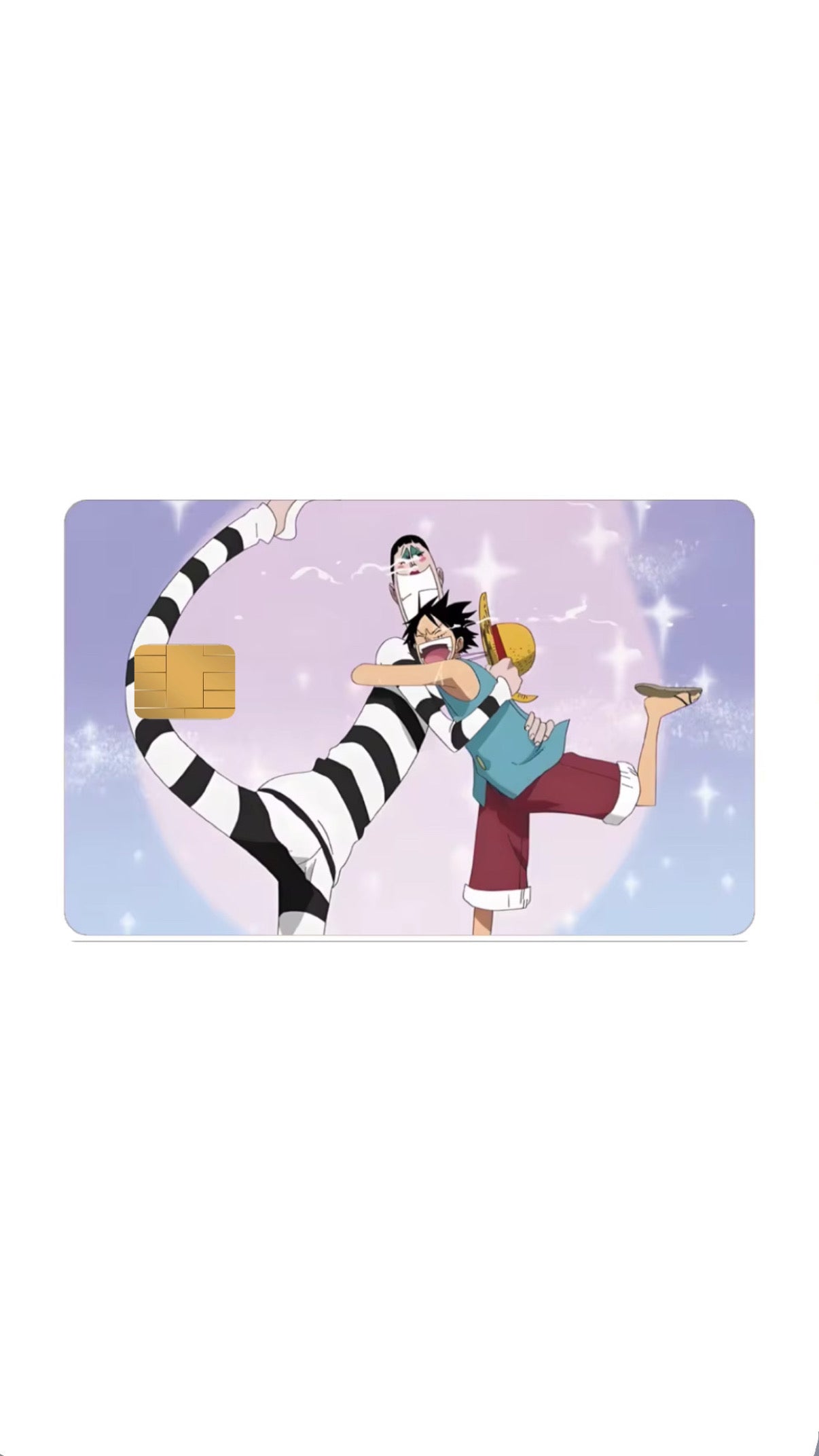 Bon Clay Luffy Embrace Impel Down Anime One Piece Credit Card Sticker