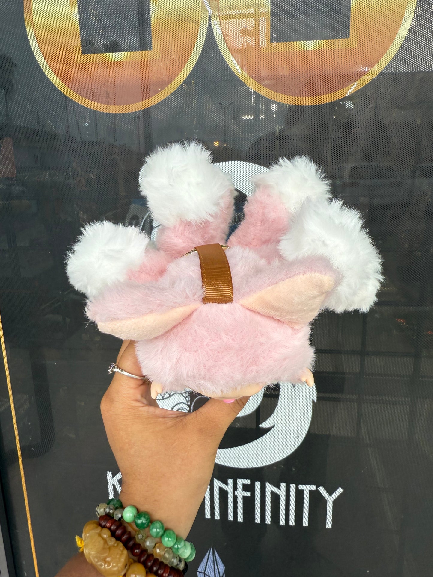 Pink Custom Nine-tailed Handmade Fluffy Labubu