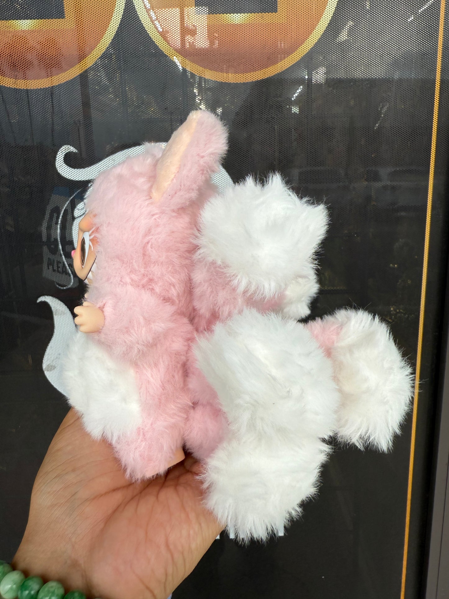 Pink Custom Nine-tailed Handmade Fluffy Labubu