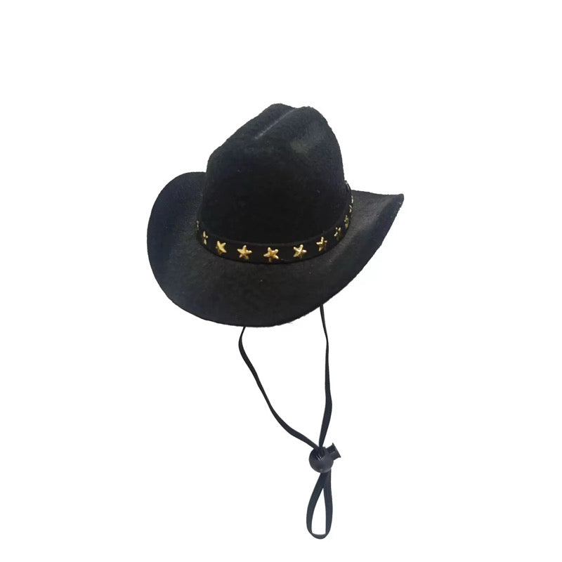 Cowboy Hat Fashion Kawaii Cute Doll Labubu Outfit Clothes 17cm