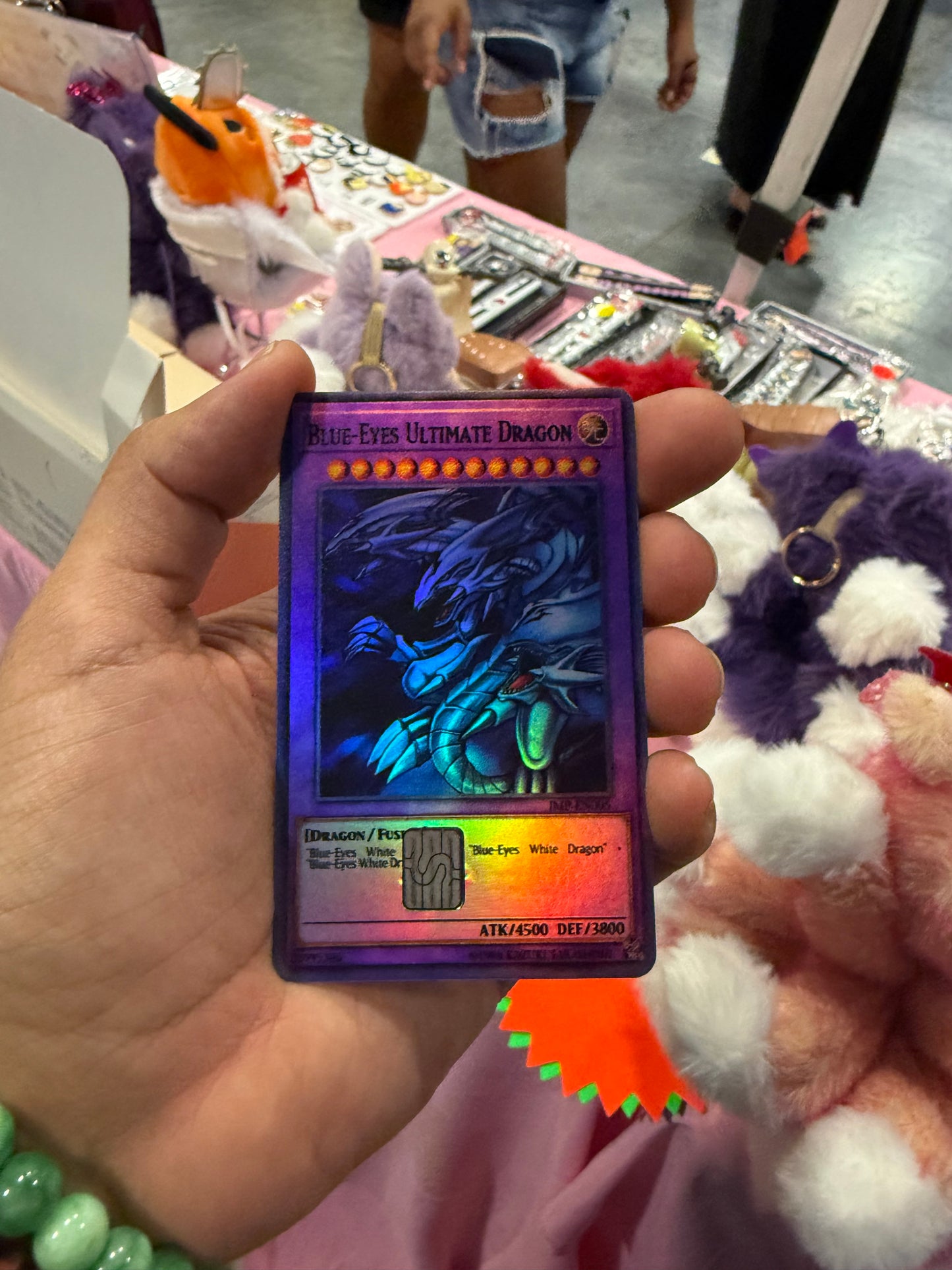 Blue-Eyes Ultimate Dragon Yu-gi-yo Holographic Anime Credit Card Sticker
