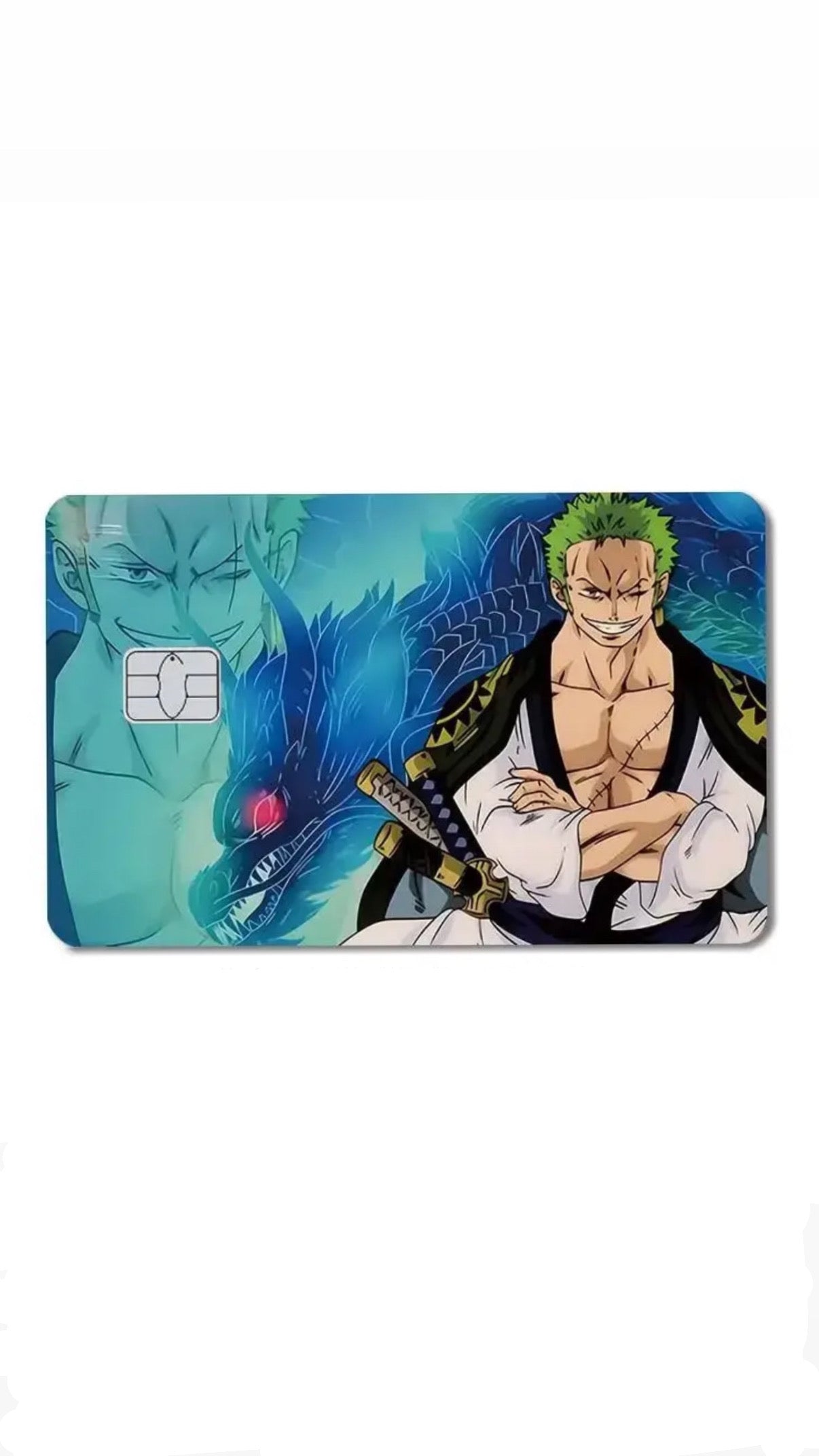 Zoro One Piece Dragon Credit Card Sticker