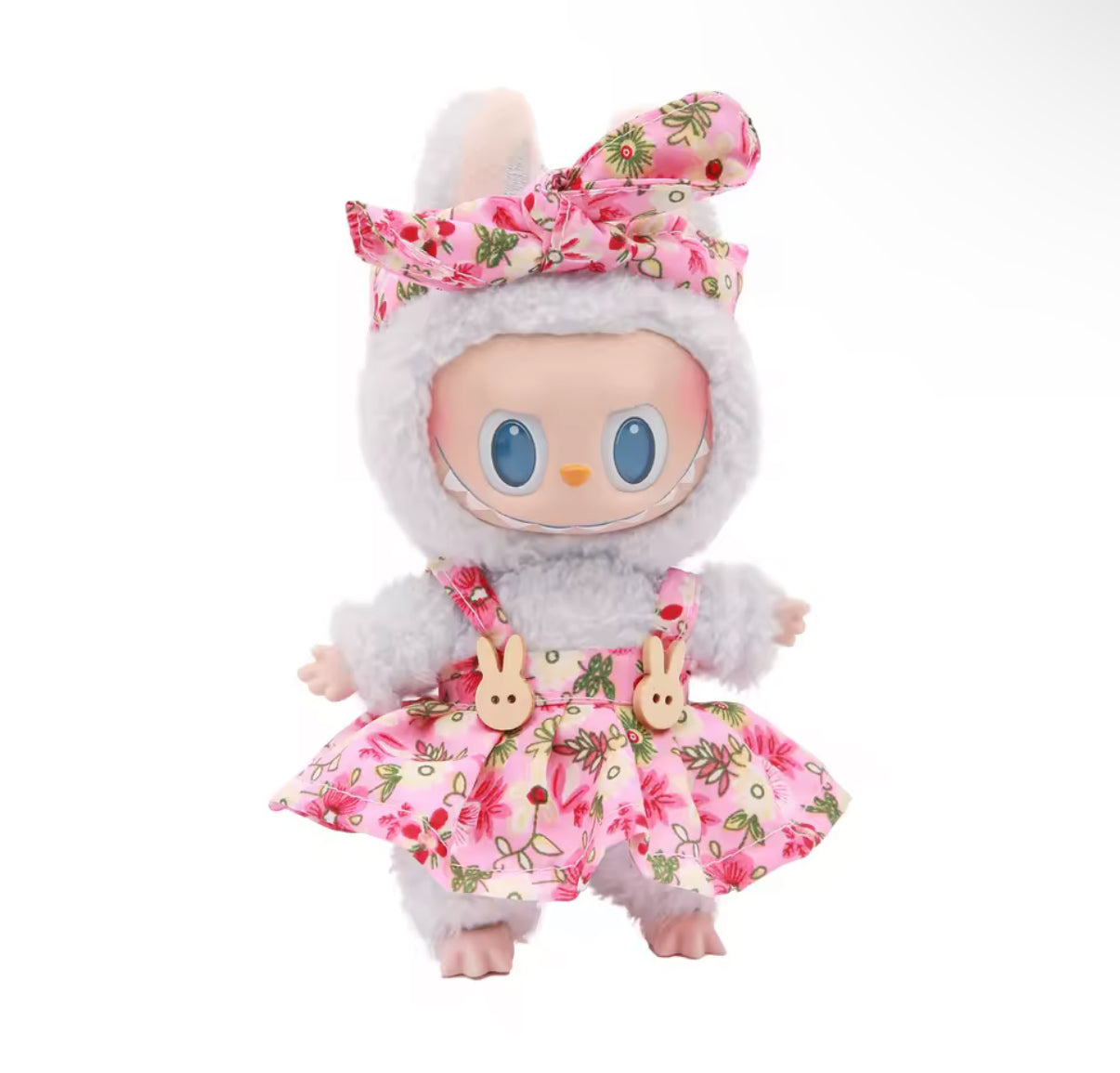 Cute Flower Bunny Sundress Dress Kawaii Cute Doll Labubu Outfit Clothes 17cm