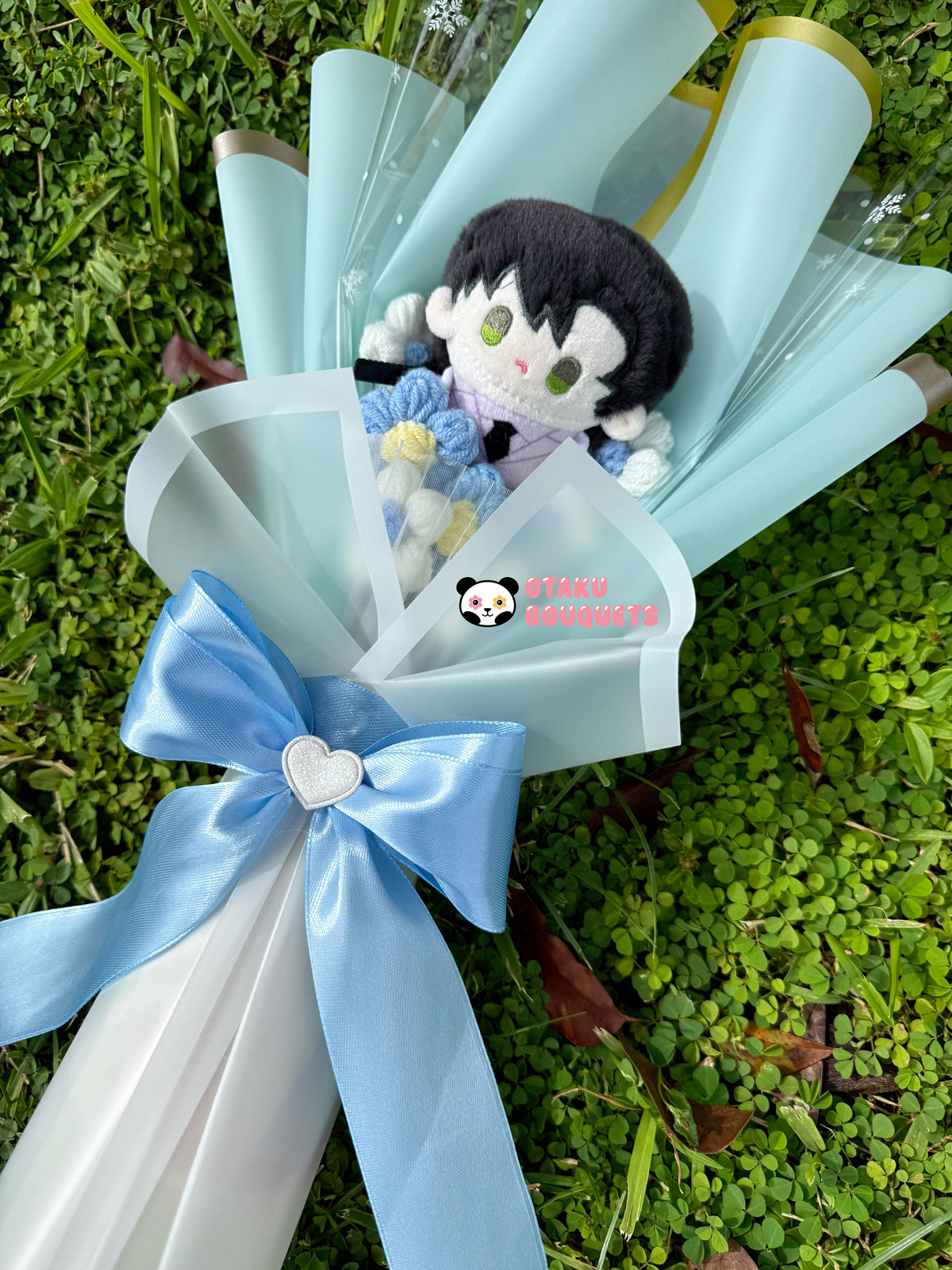 Small Zayne Love and Deepspace LAD Plushie Crochet Flower Bouquet