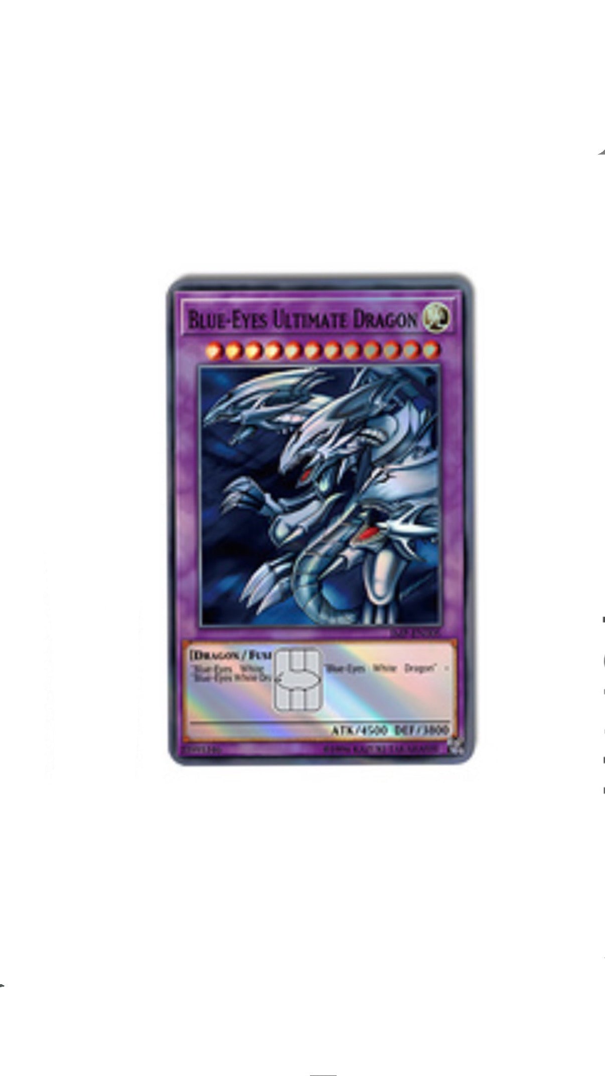 Blue-Eyes Ultimate Dragon Yu-gi-yo Holographic Anime Credit Card Sticker