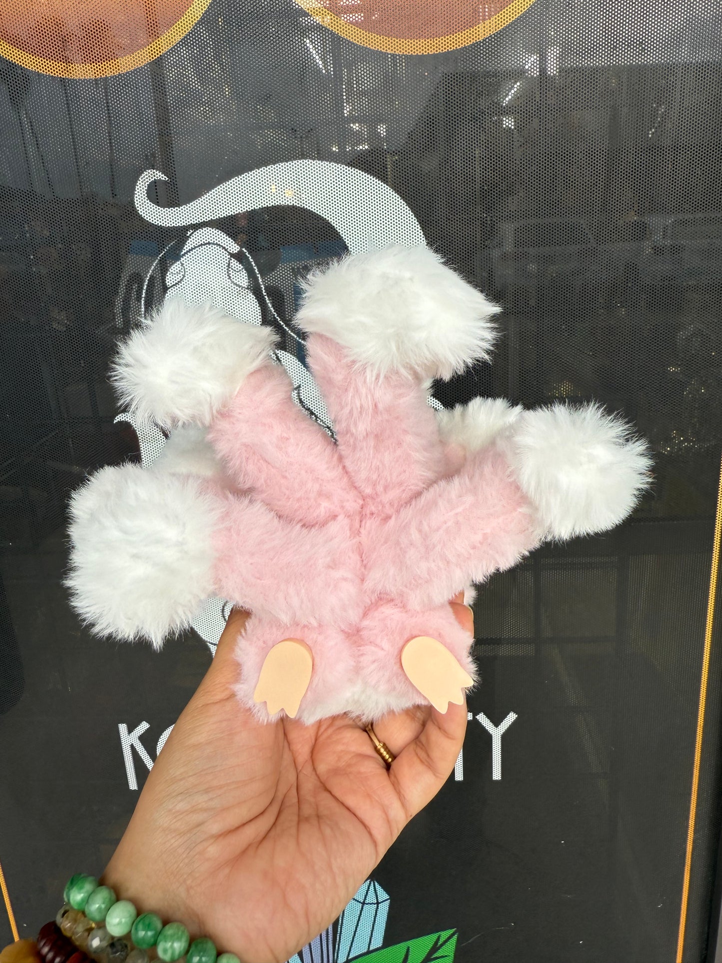 Pink Custom Nine-tailed Handmade Fluffy Labubu