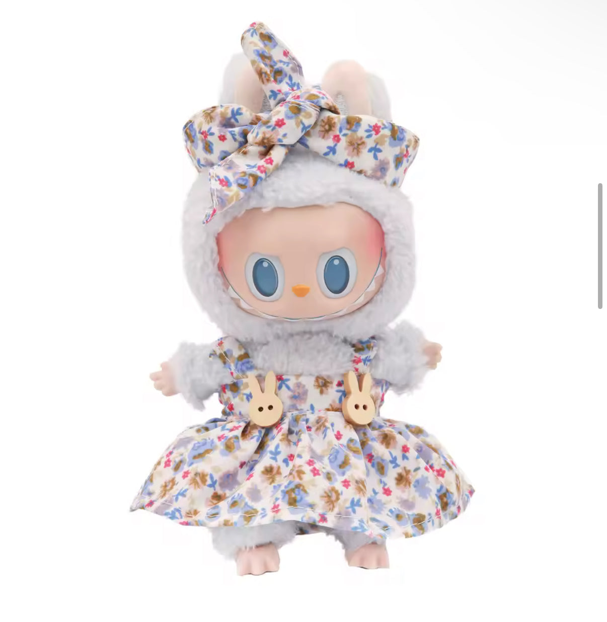 Cute Flower Bunny Sundress Dress Kawaii Cute Doll Labubu Outfit Clothes 17cm