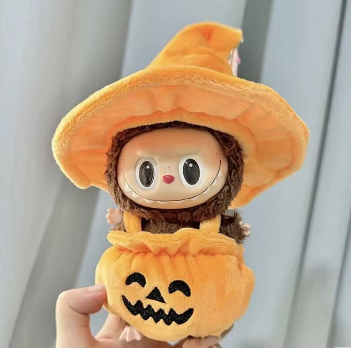Pumpkin Halloween Doll Labubu Anime Costume Cosplay Clothes 17cm
