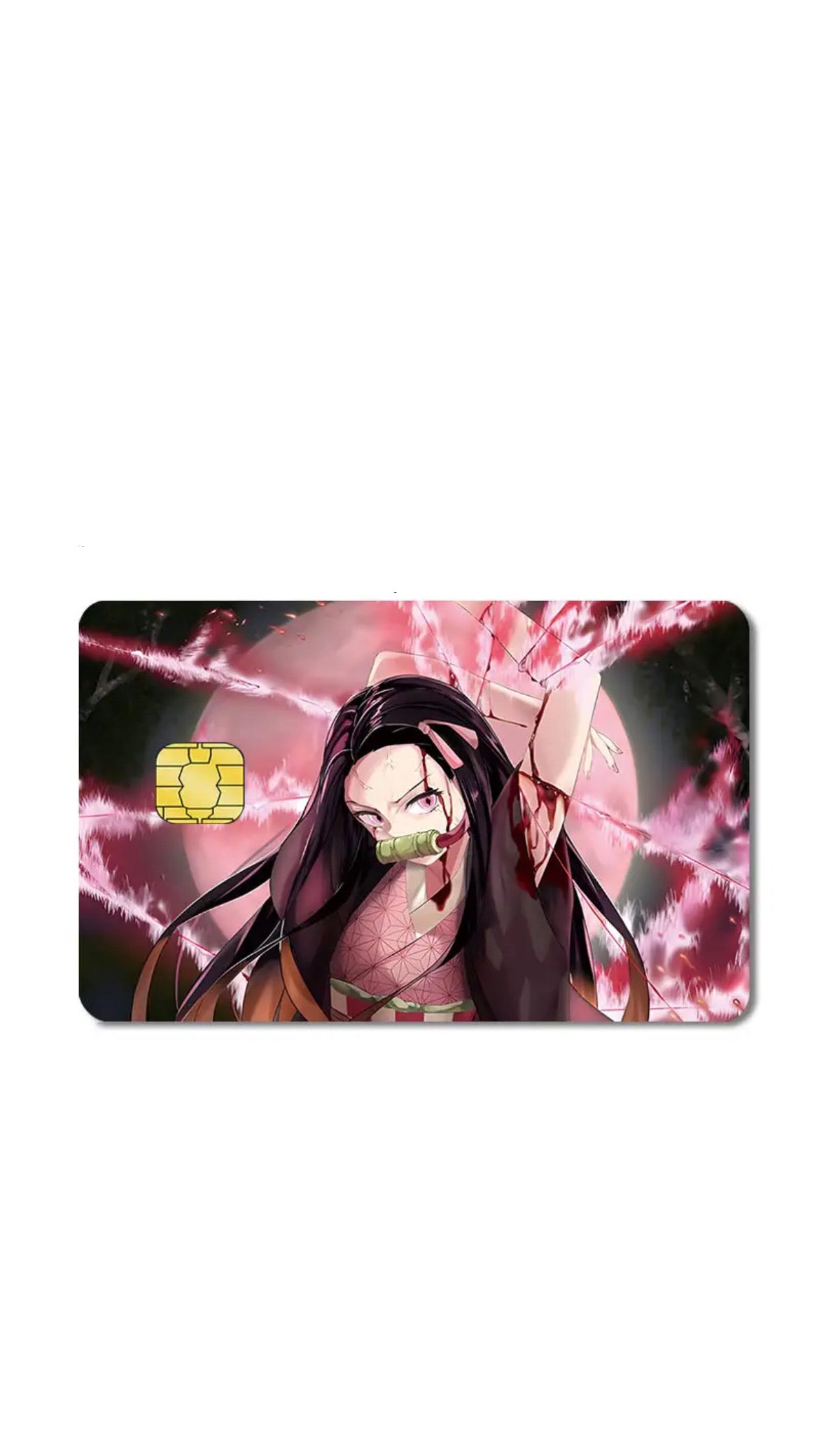 Blood Demon Art Nezuko Demon Skayer Credit Card Sticker
