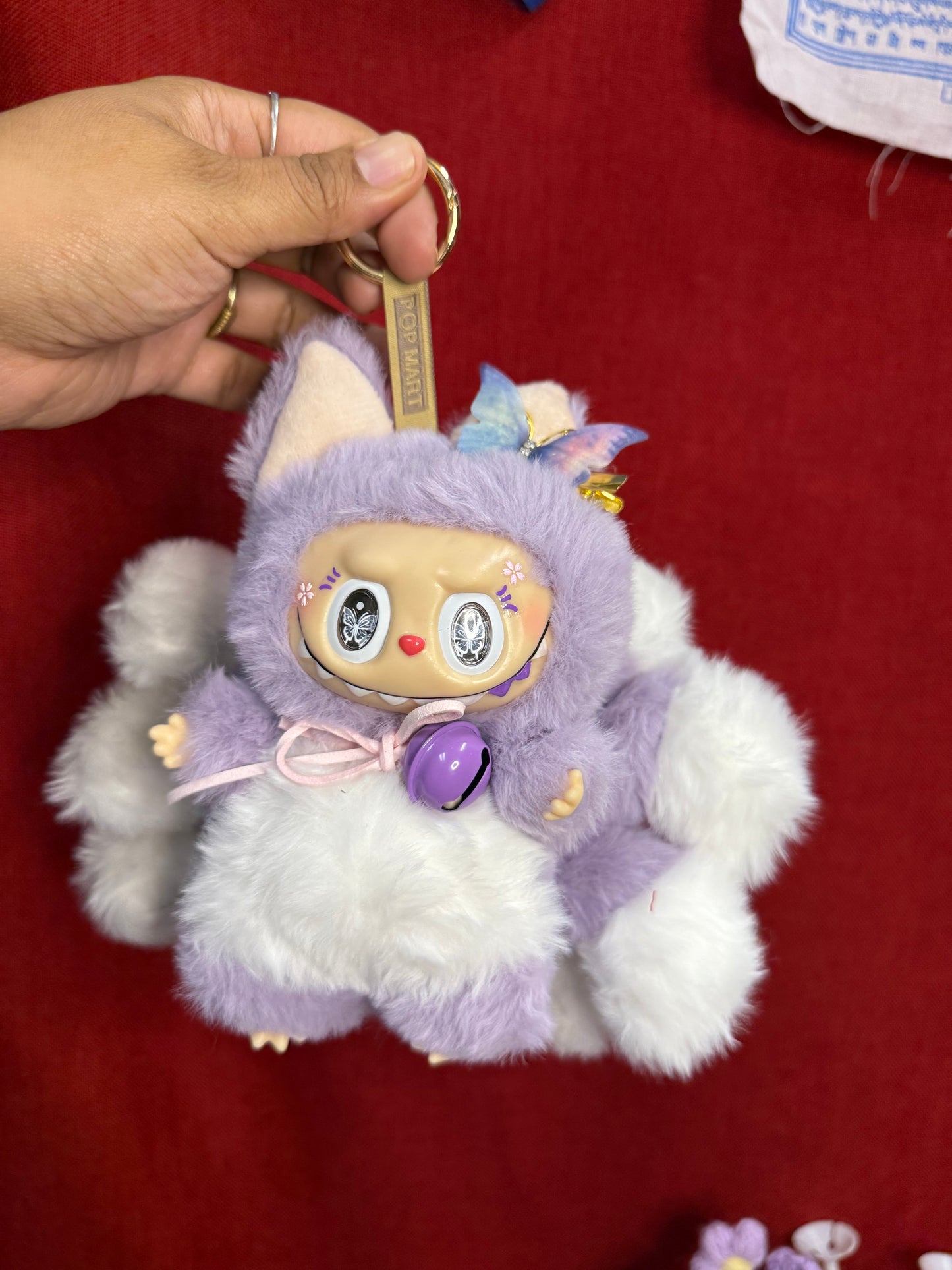 Lavender Custom Nine-tailed Handmade Fluffy Labubu