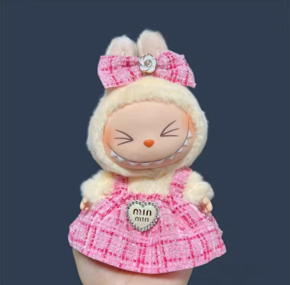 Miu Miu Dress Fancy Fashion Designer Kawaii Cute Doll Labubu Outfit Clothes 17cm