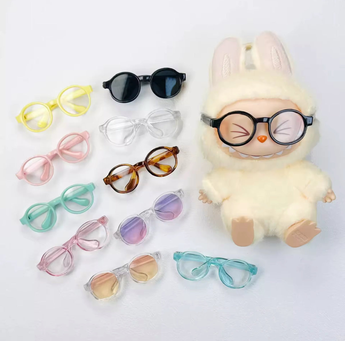 Glasses Fashion Kawaii Cute Doll Labubu Outfit Clothes 17cm
