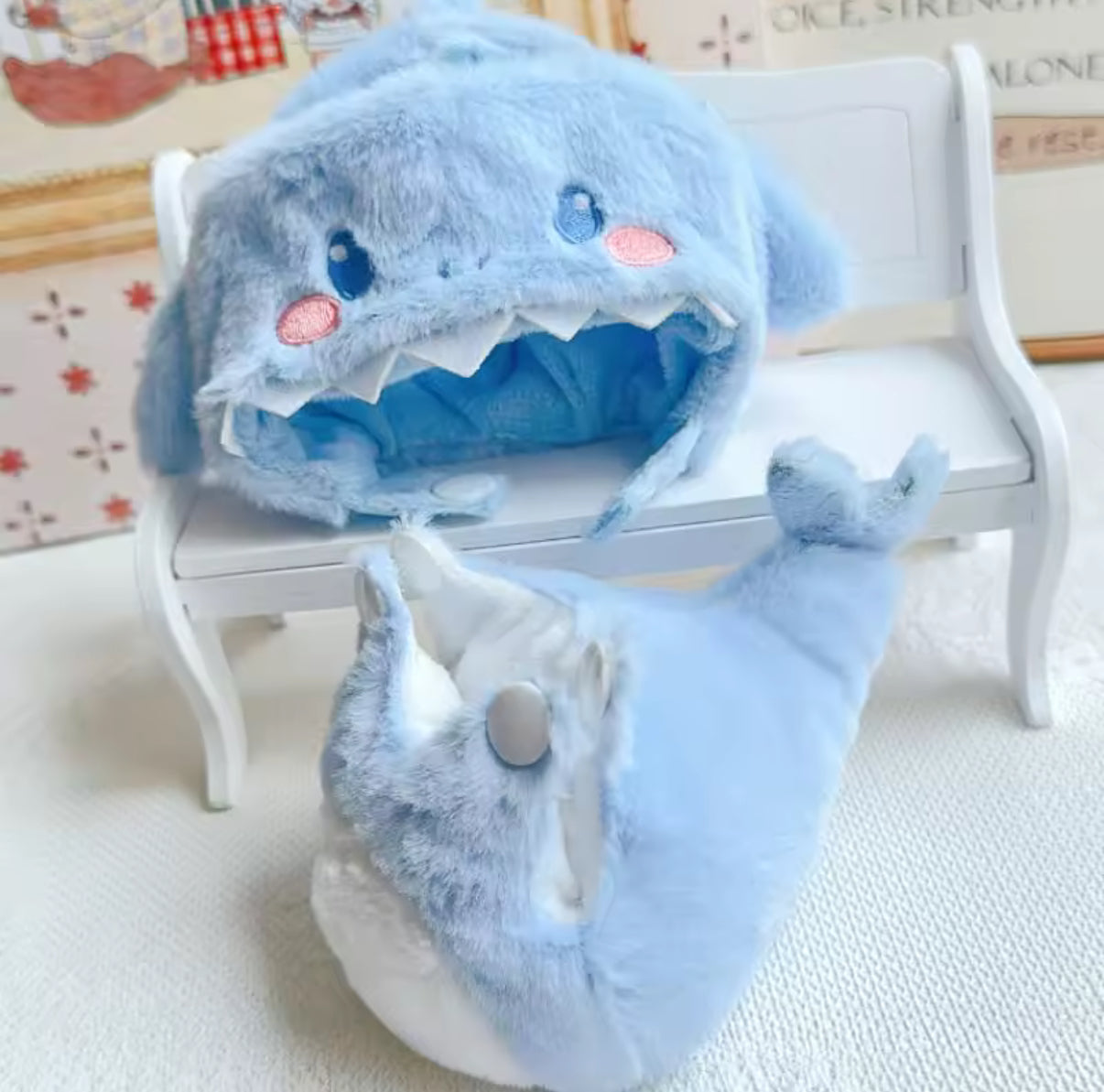 Shark Kawaii Cute Doll Labubu Anime Costume Cosplay Clothes 17cm