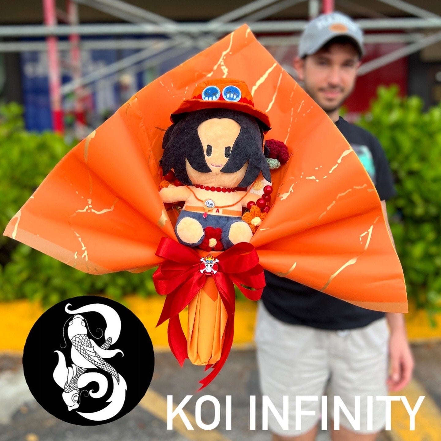 One Piece Ace Plush Bouquet