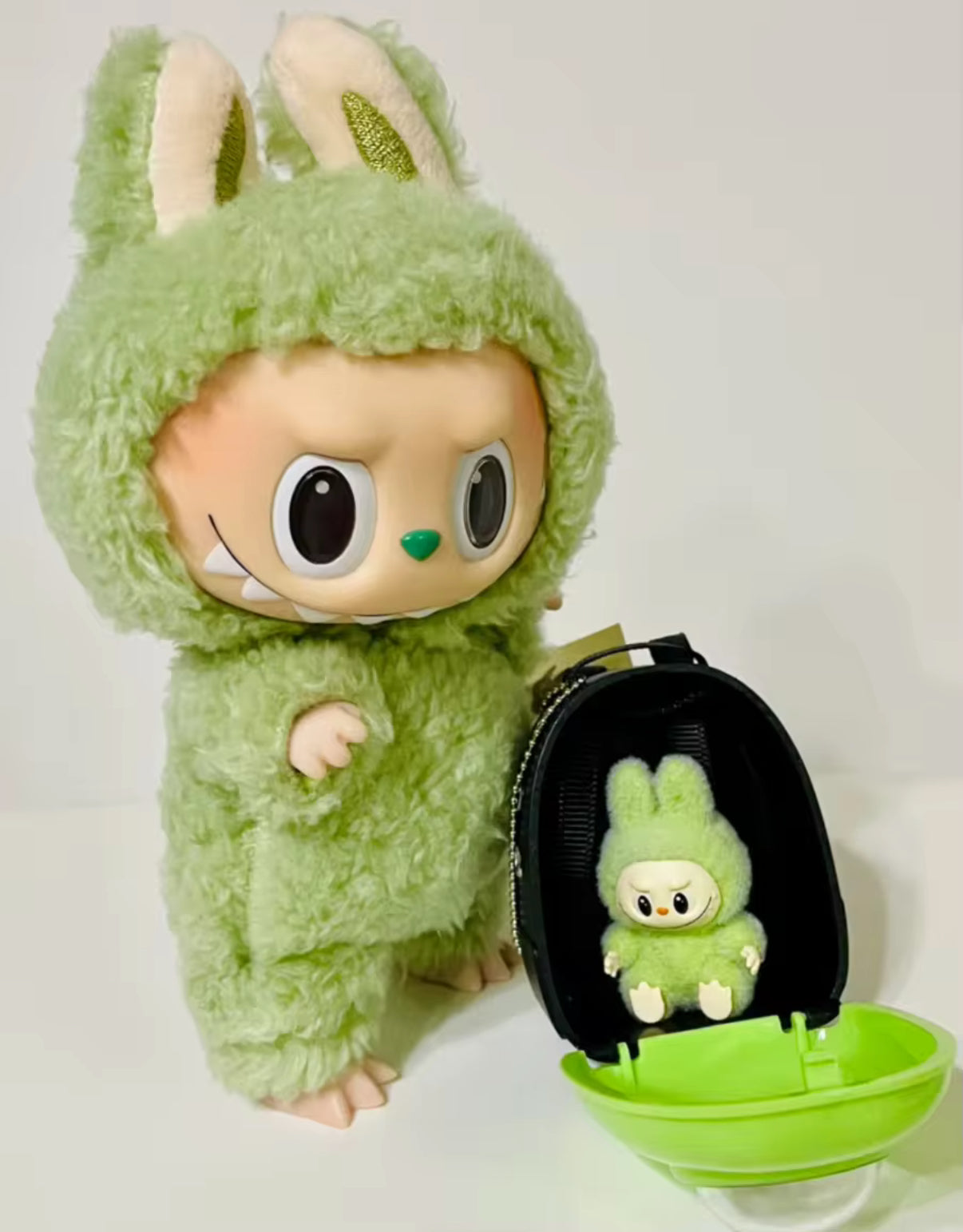 Book Bag W/Mini Labubu Fashion Kawaii Cute Doll Labubu Outfit Clothes 17cm