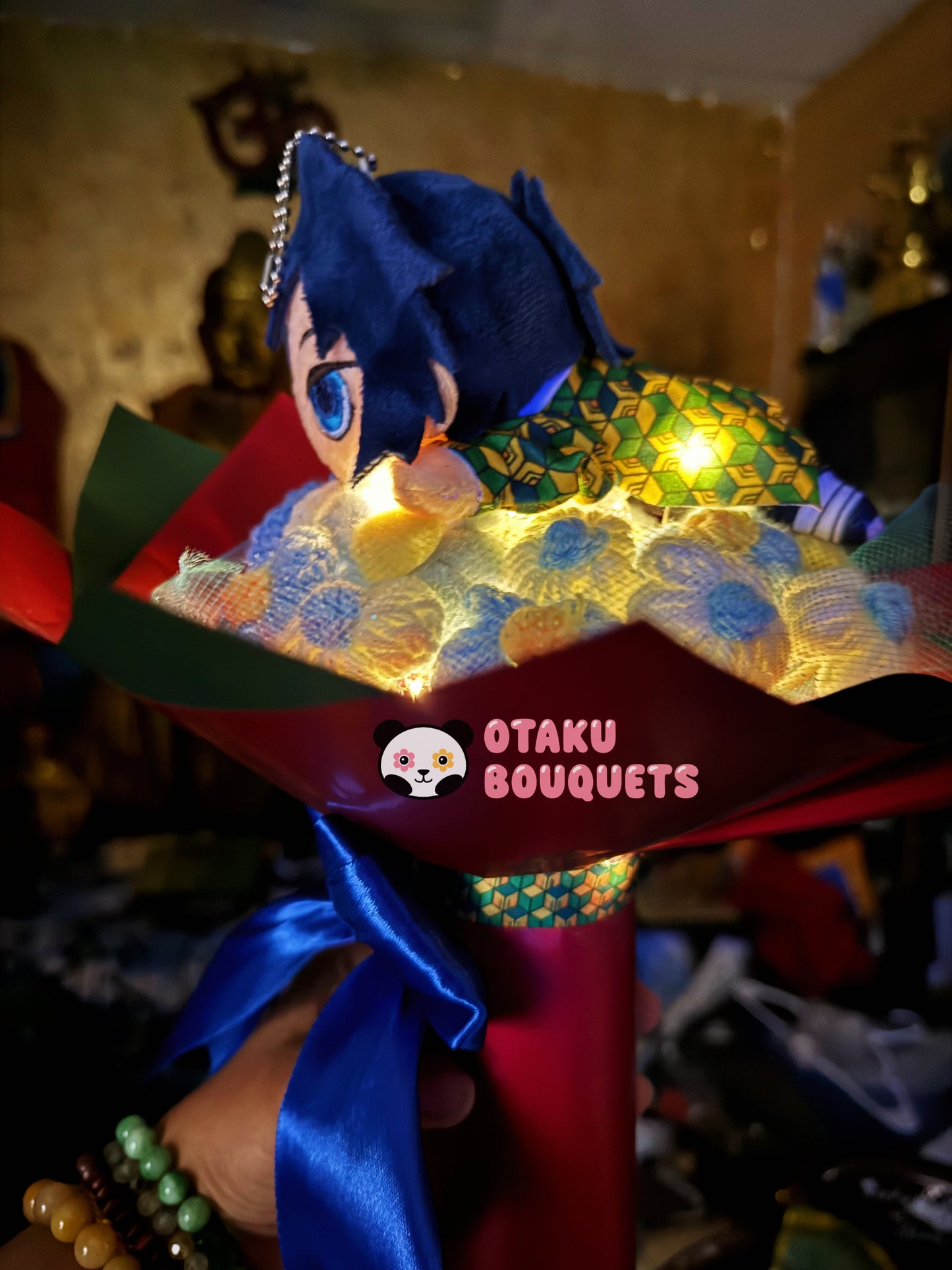 Japanese Plushie Giyu Hashira Laying Demon Slayer Plush Bouquet