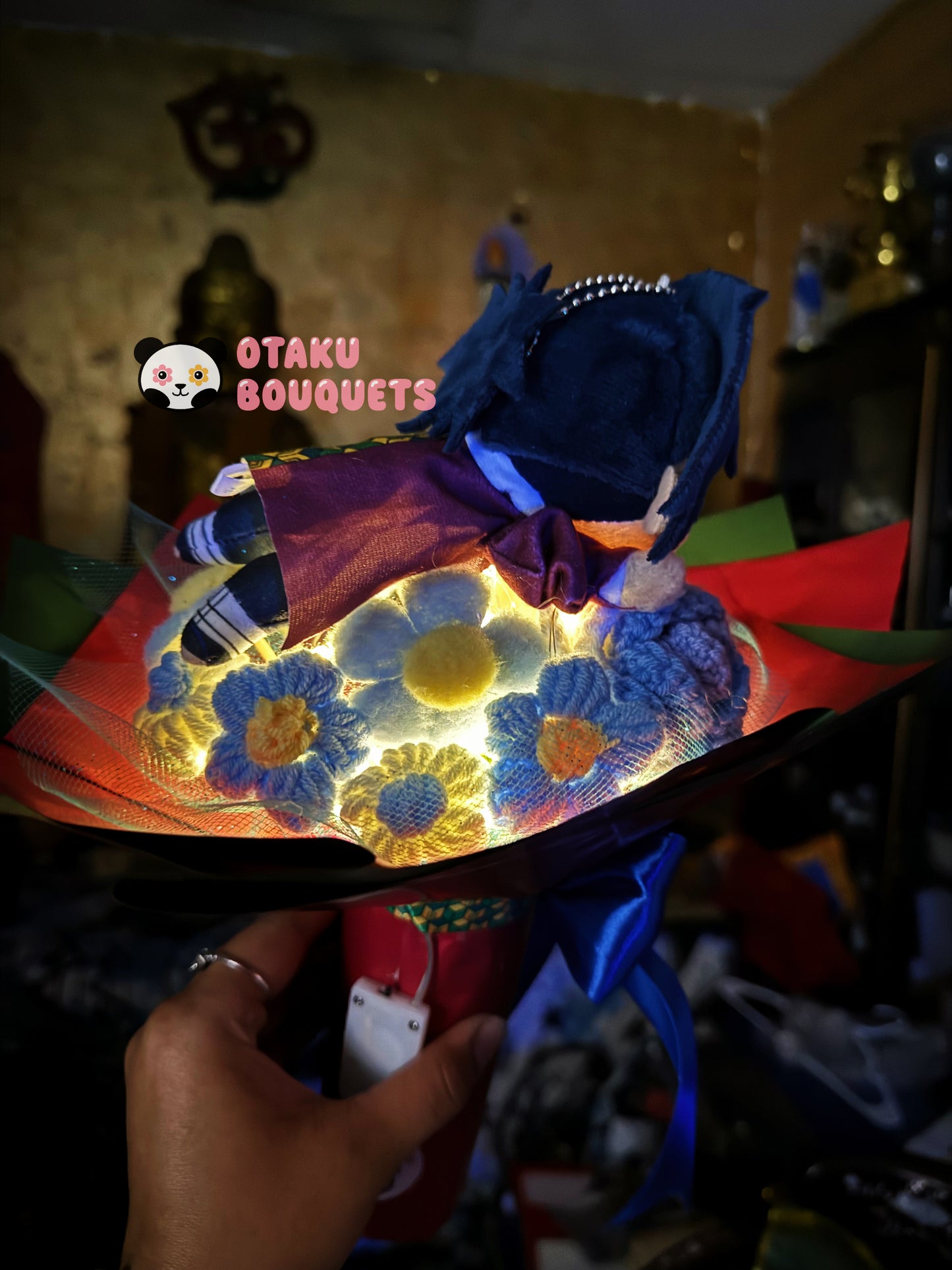 Japanese Plushie Giyu Hashira Laying Demon Slayer Plush Bouquet
