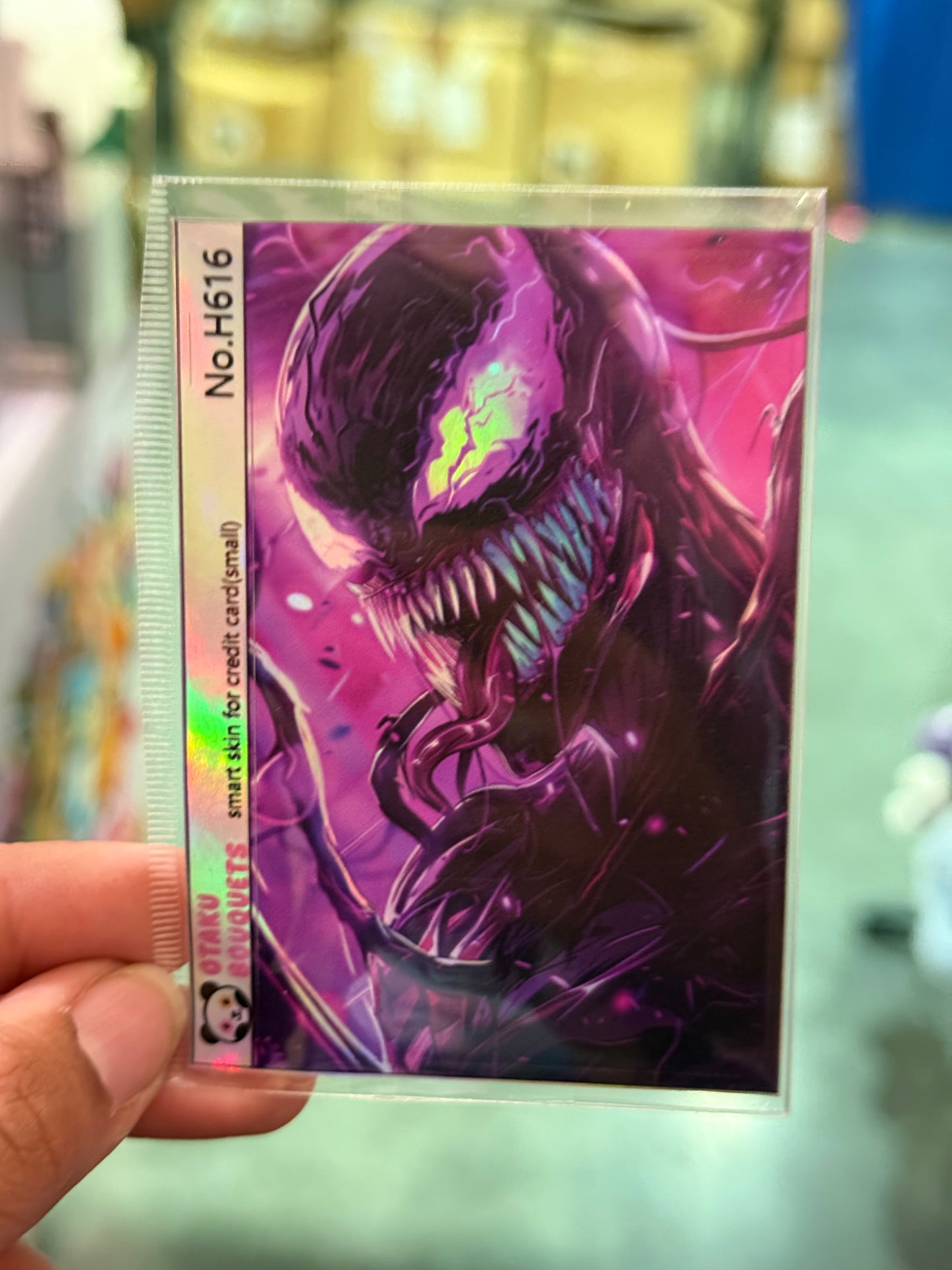 Vennom Pink Holographic Credit Card Sticker