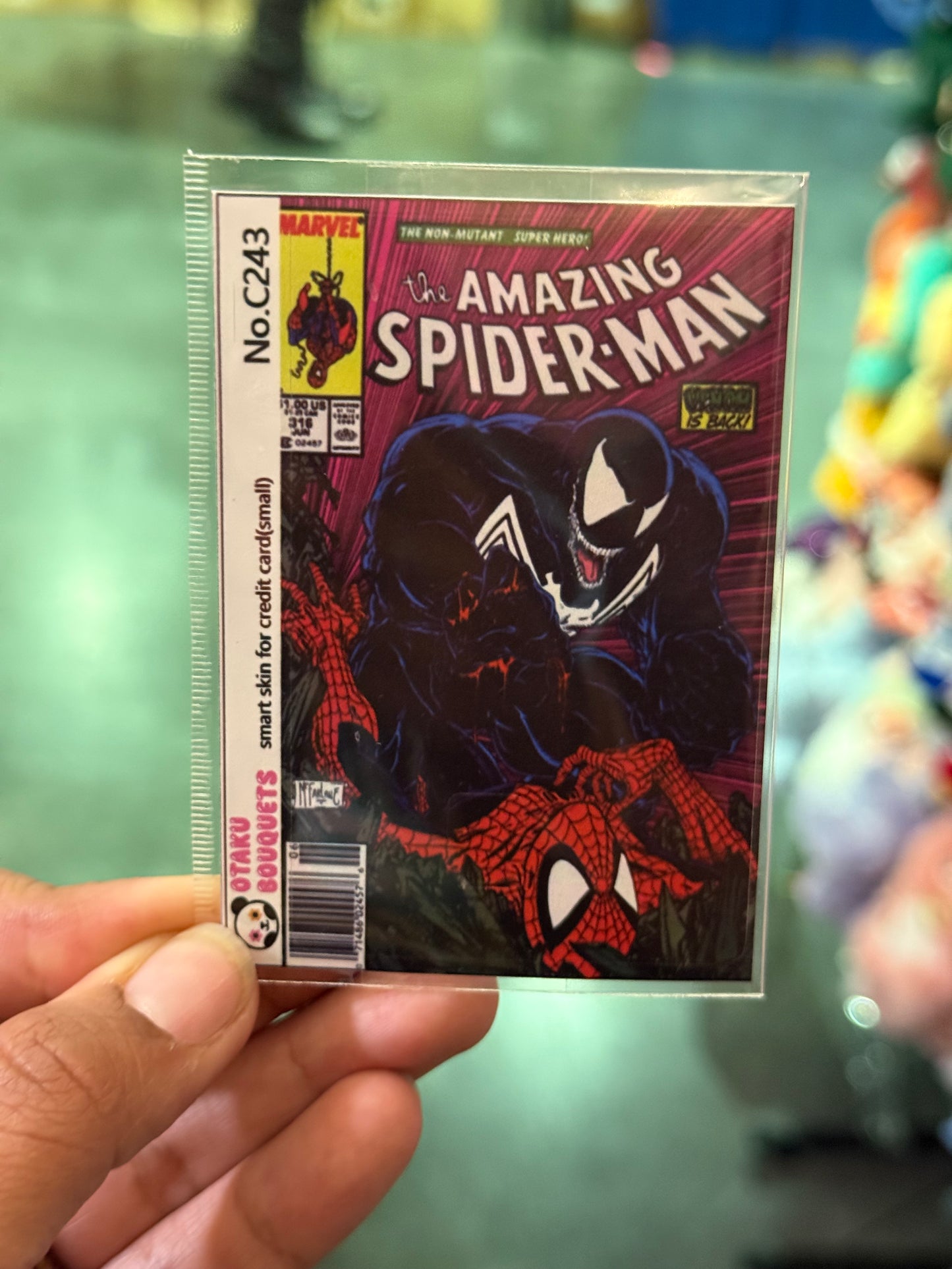 Amazing Spider Hero Comic Book Cover Credit Card Sticker