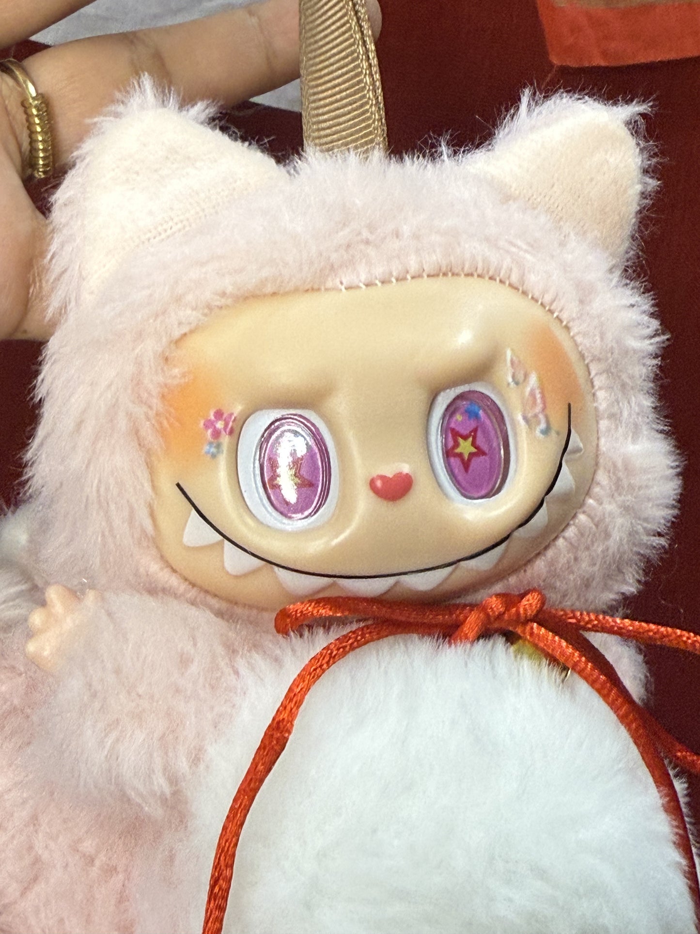 Pink Custom Nine-tailed Handmade Fluffy Labubu