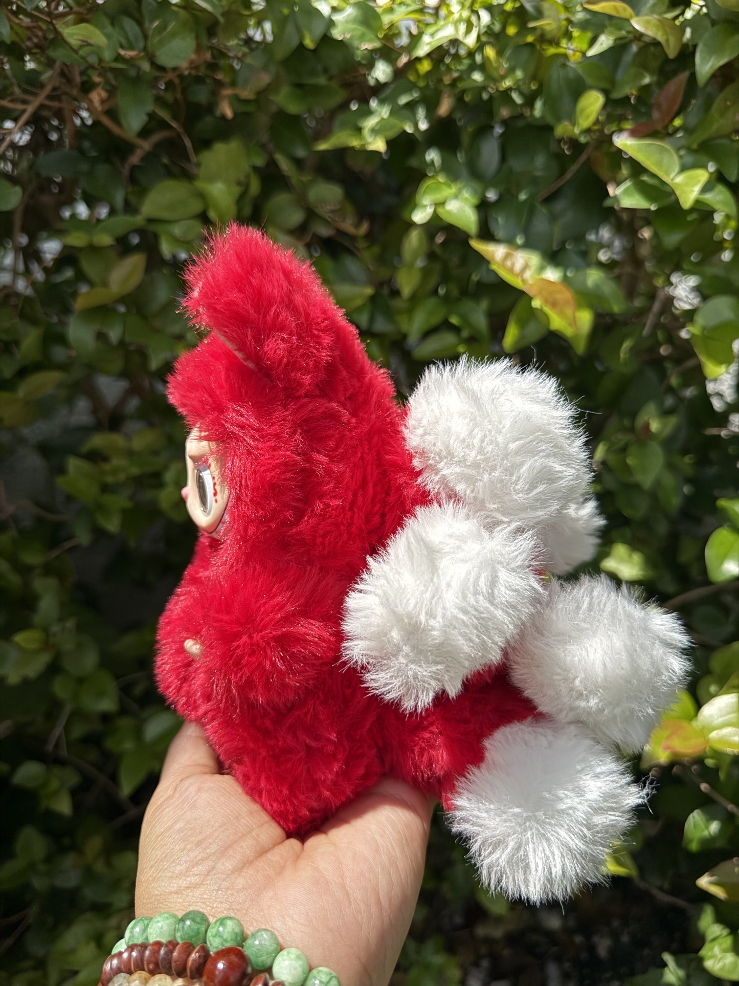 Red Custom Nine-tailed Handmade Fluffy Labubu