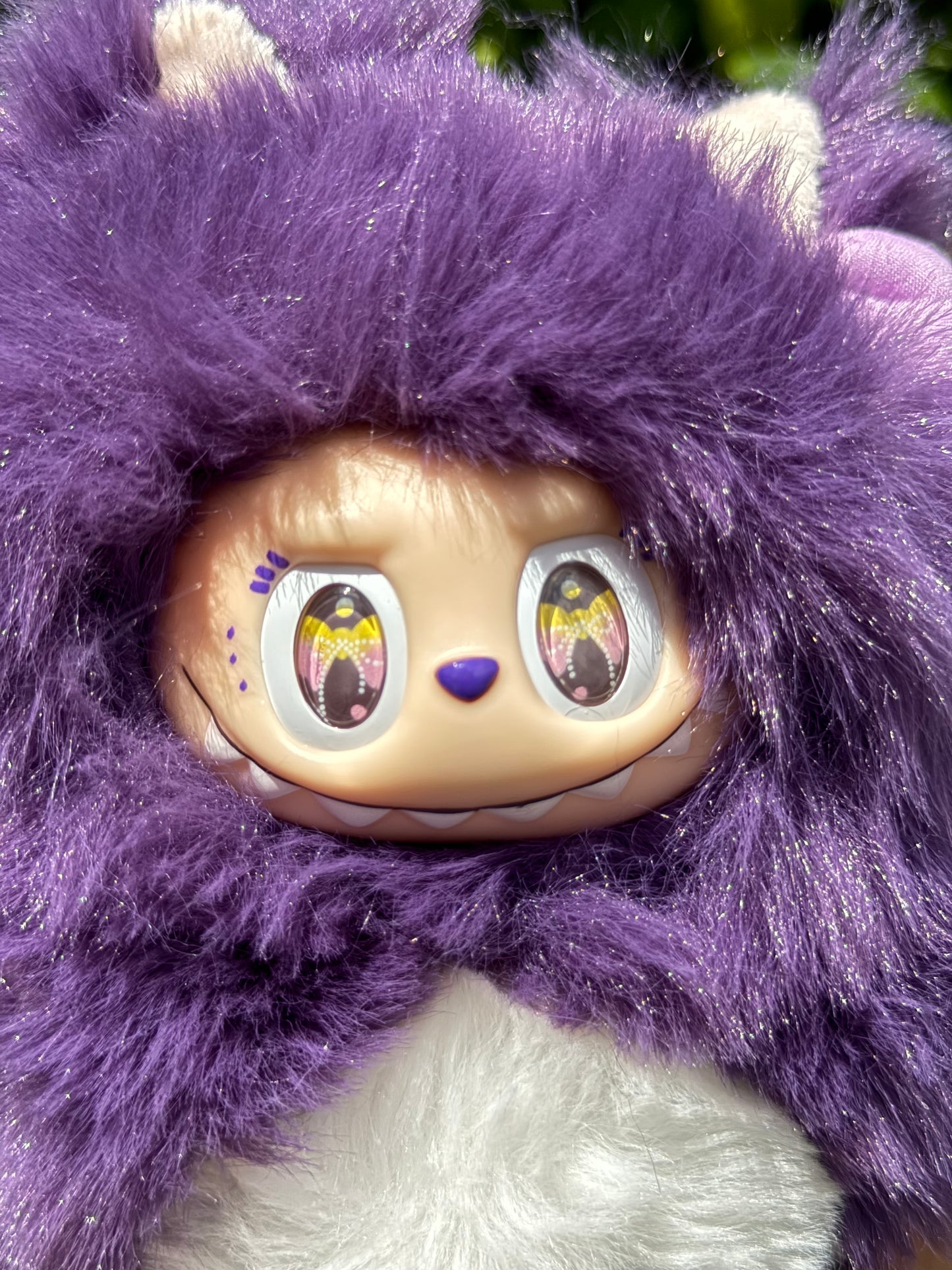 Purple Custom Nine-tailed Handmade Fluffy Labubu