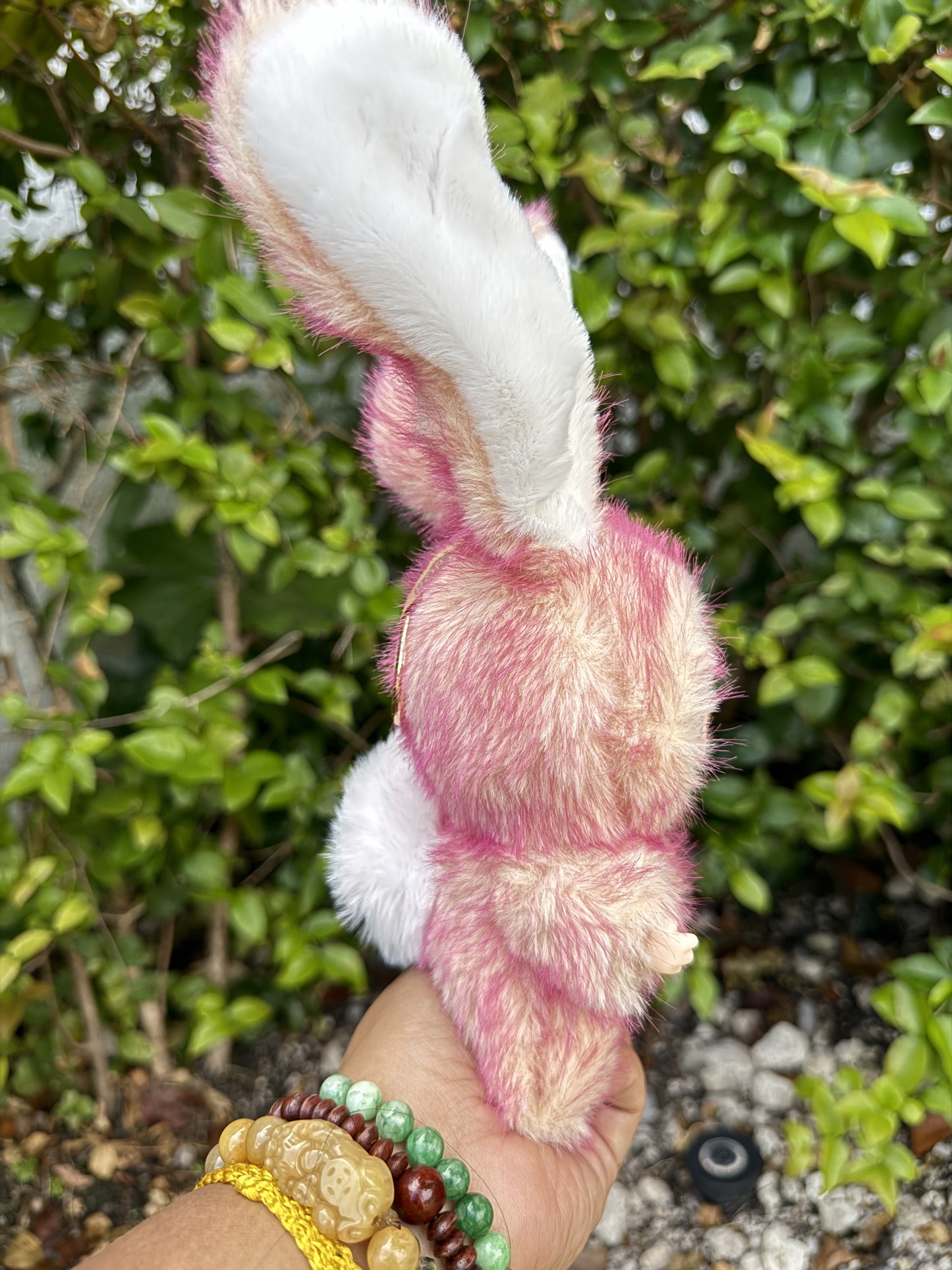 Bunny Rabbit Two Toned Fiery Peach Custom Handmade Fluffy Labubu