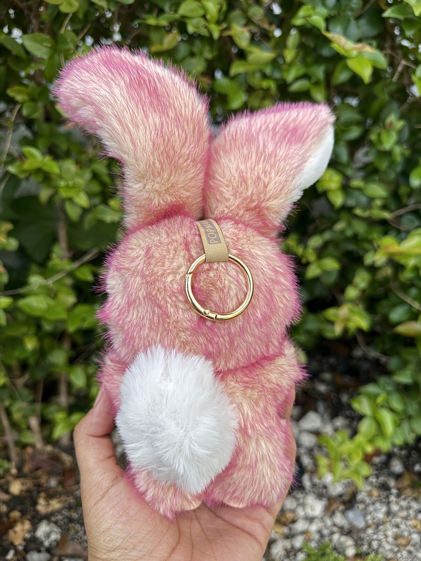 Bunny Rabbit Two Toned Fiery Peach Custom Handmade Fluffy Labubu