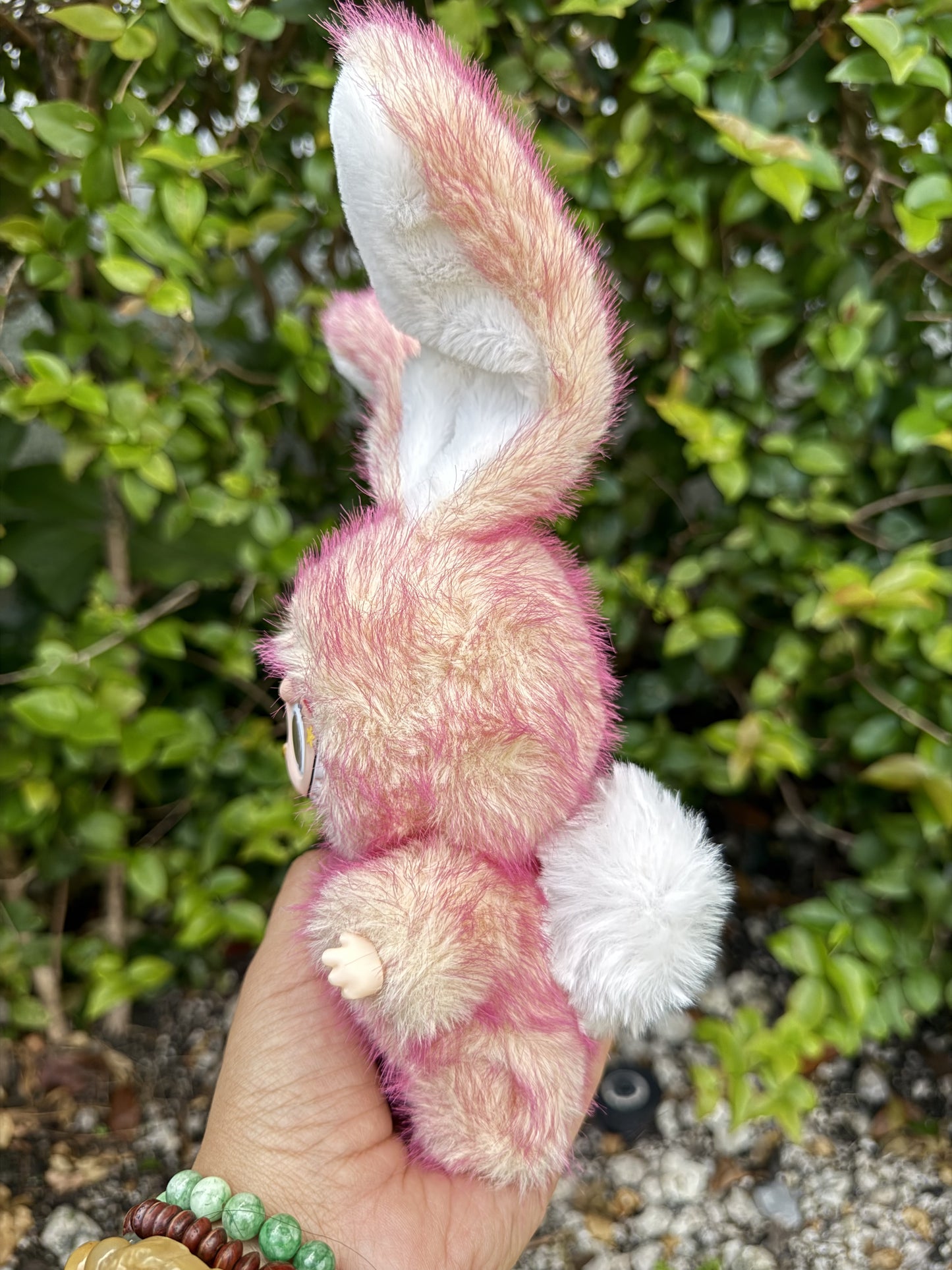 Bunny Rabbit Two Toned Fiery Peach Custom Handmade Fluffy Labubu