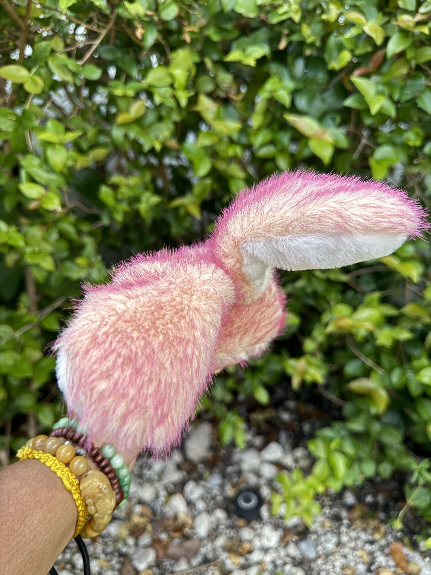 Bunny Rabbit Two Toned Fiery Peach Custom Handmade Fluffy Labubu